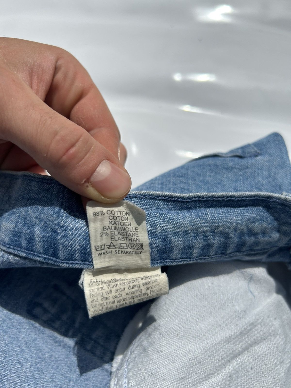 Other Vintage Fade Out Short Denim Jeans Made in Italy Size 46 EU Size US 36 / EU 52 - 9 Thumbnail