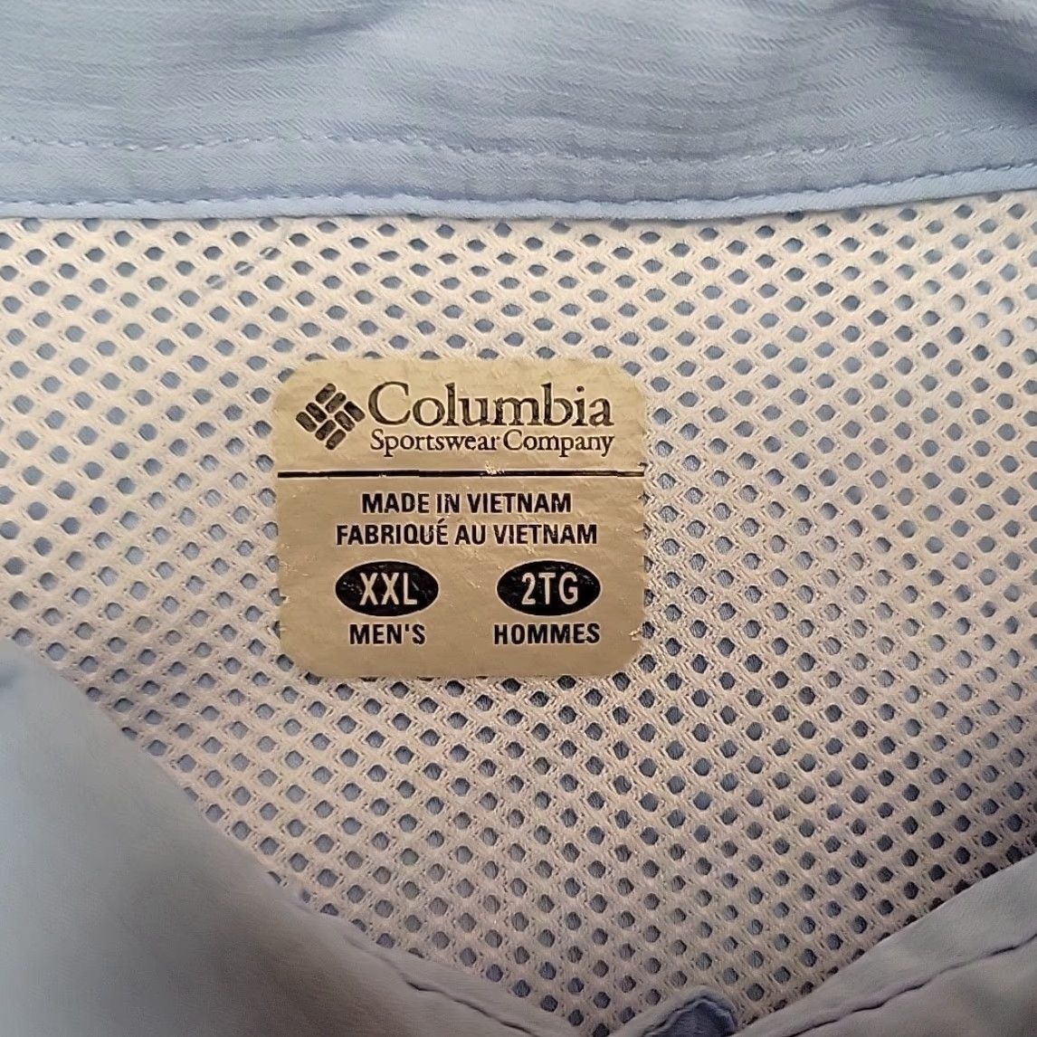 Vintage Columbia Shirt Mens 2XL Blue PFG Omni Shade Vented UPF Performance Fishing Gear Shirt Long Sleeve Button-Up Collared Size US XXL / EU 58 / 5 - 4 Thumbnail