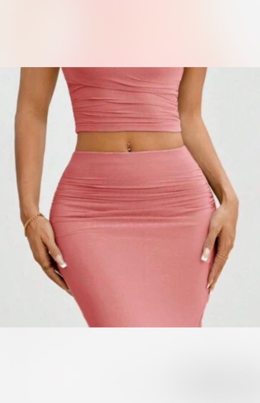 Shein Women's Asymmetric Neckline Top And Skirt Matching Set Size S / US 4 / IT 40 - 1 Thumbnail