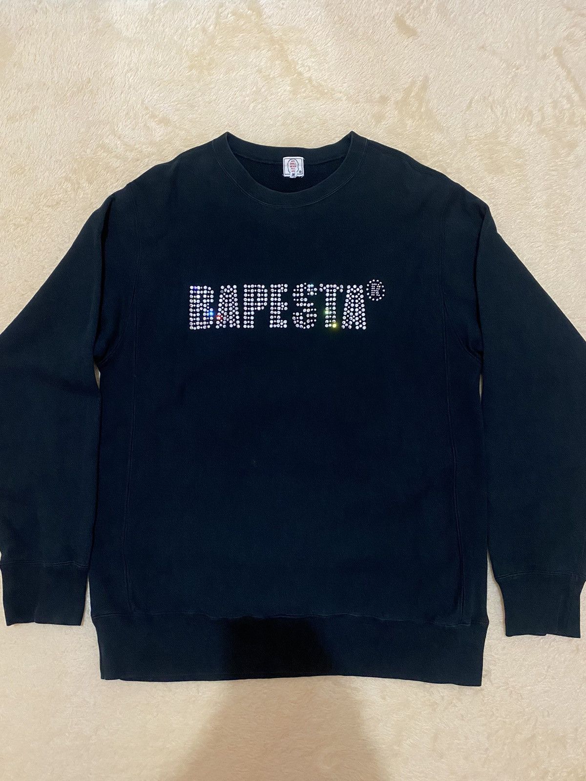 image of Swarovski Bapesta Crewneck in Black, Men's (Size Medium)