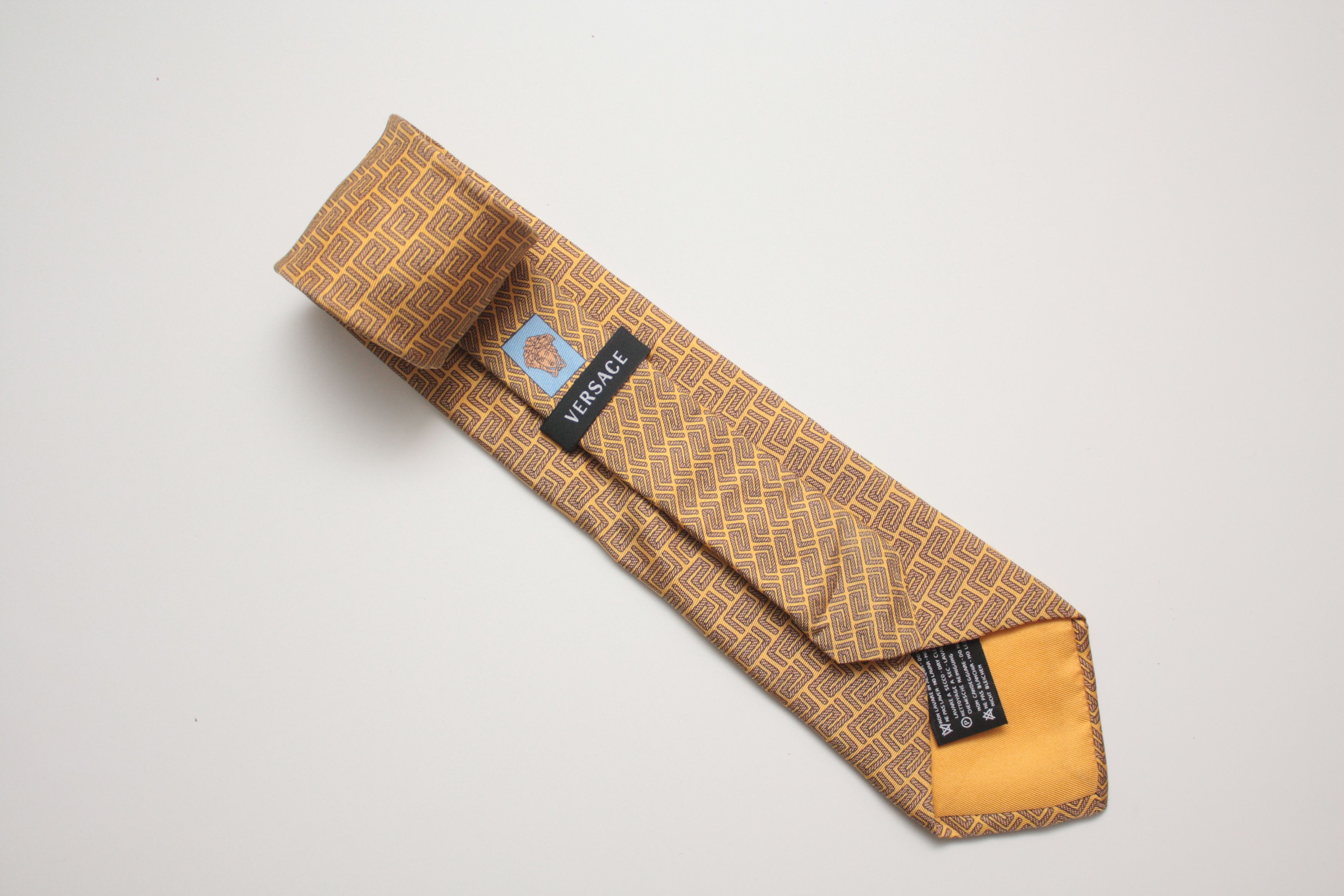 Versace Versace Yellow Silk Tie Made In Italy Size ONE SIZE - 1 Thumbnail