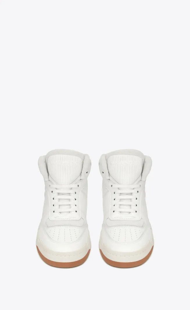 Saint Laurent Paris o1s1wg111124 690797 SL/80 Mid-Top Sneakers in White Size US 12 / IT 42 - 2 Thumbnail