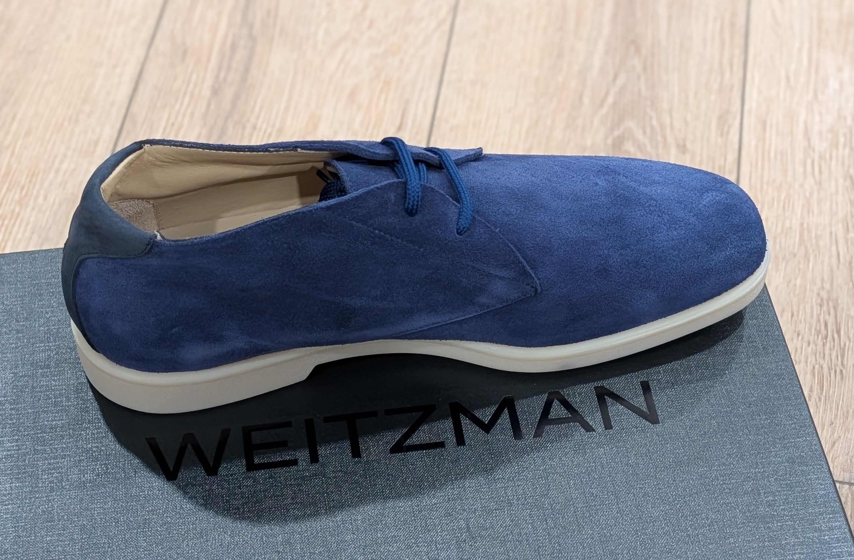 Stuart Weitzman Stuart Weitzman "Austin" Suede Oxford Boots Navy 44 US 11 Size US 11 / EU 44 - 3 Thumbnail