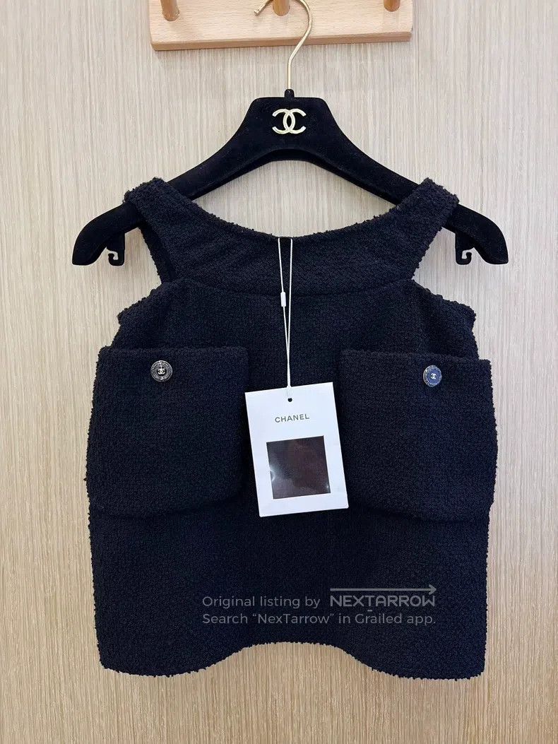 Chanel Chanel Xiaoxiangfeng black soft tweed waist hollow slim sk Size 24" / US 00 / IT 34 - 3 Thumbnail