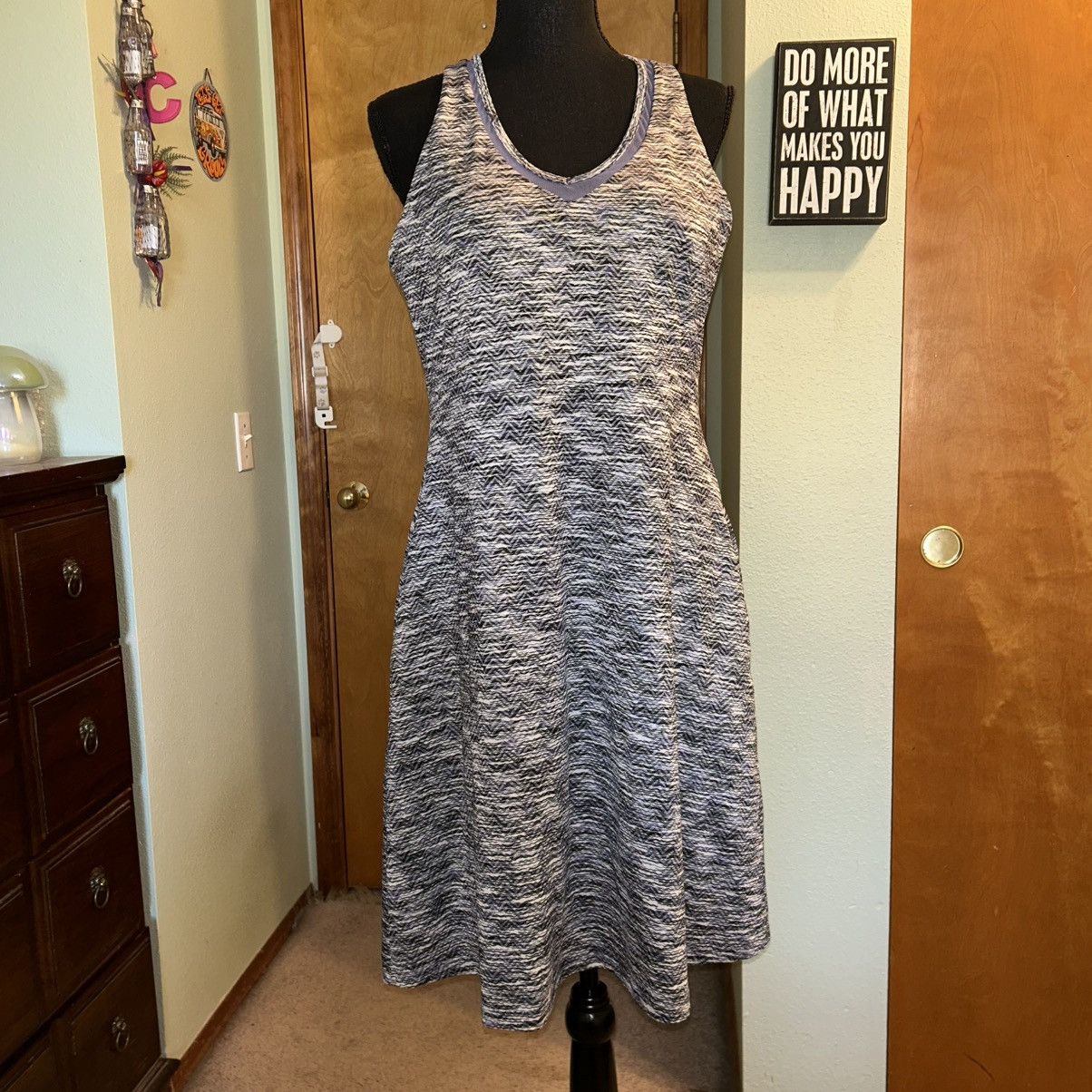 Other MPG gray white lavender racerback built in bra tennis/golf L Size L / US 10 / IT 46 - 1 Thumbnail