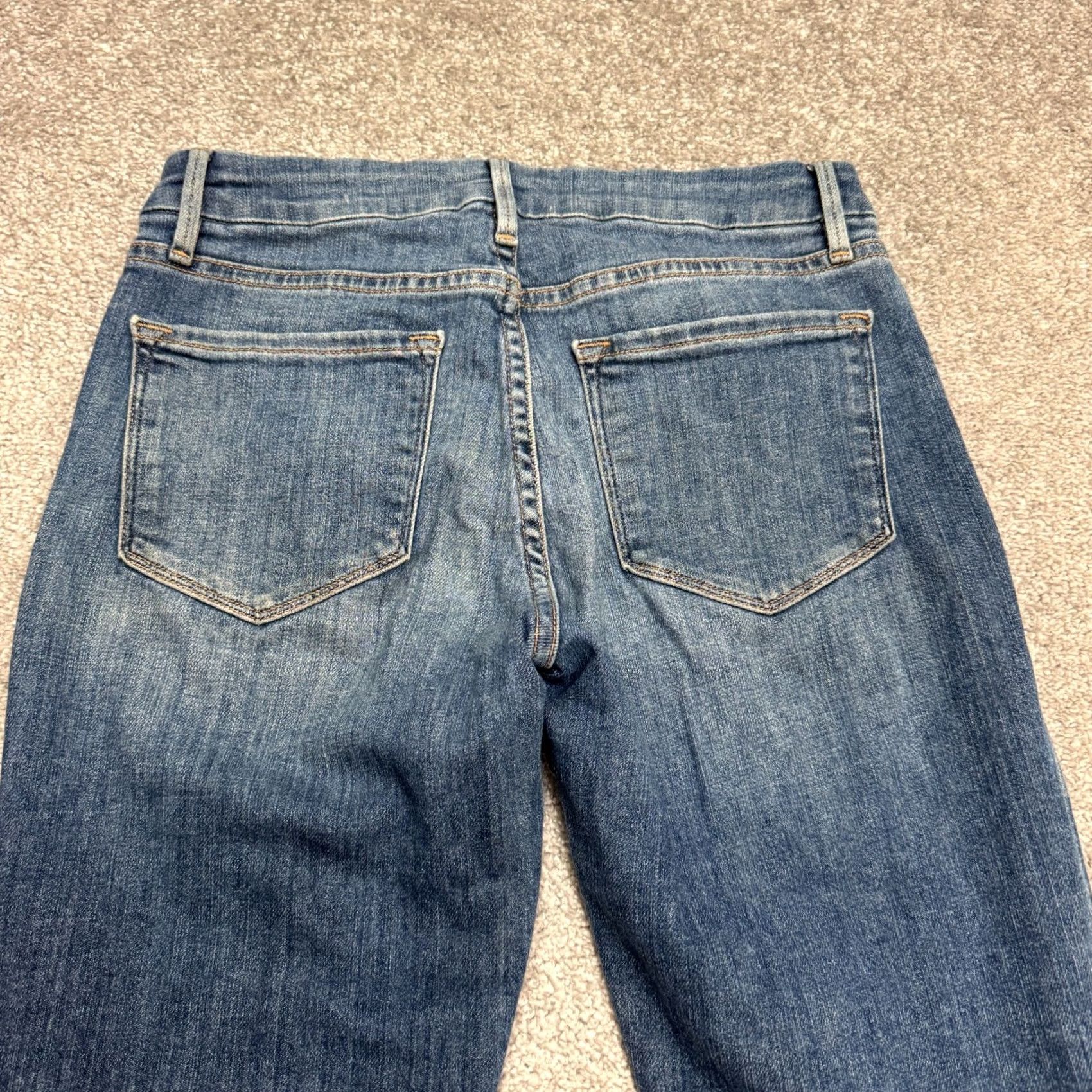 Frame VINTAGE Frame Le Crop Mini Boot Denim Jeans Womens 25 Blue Distressed Casual Blank Size 42" / US 20 - 7 Thumbnail
