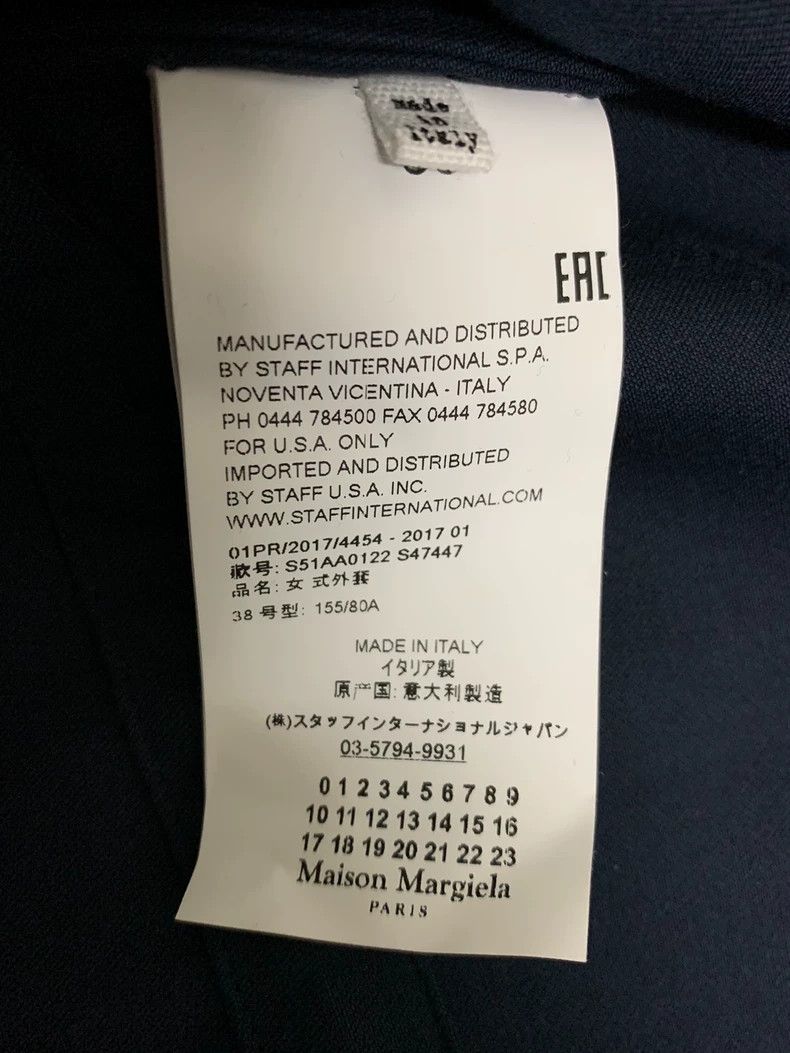 Maison Margiela Maison Margiela SS17 dark blue drawstring windbreaker coat Size XS / US 0-2 / IT 36-38 - 4 Thumbnail