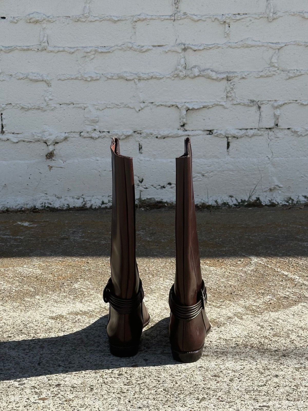 Unisa Brown Leather Knee High Boots