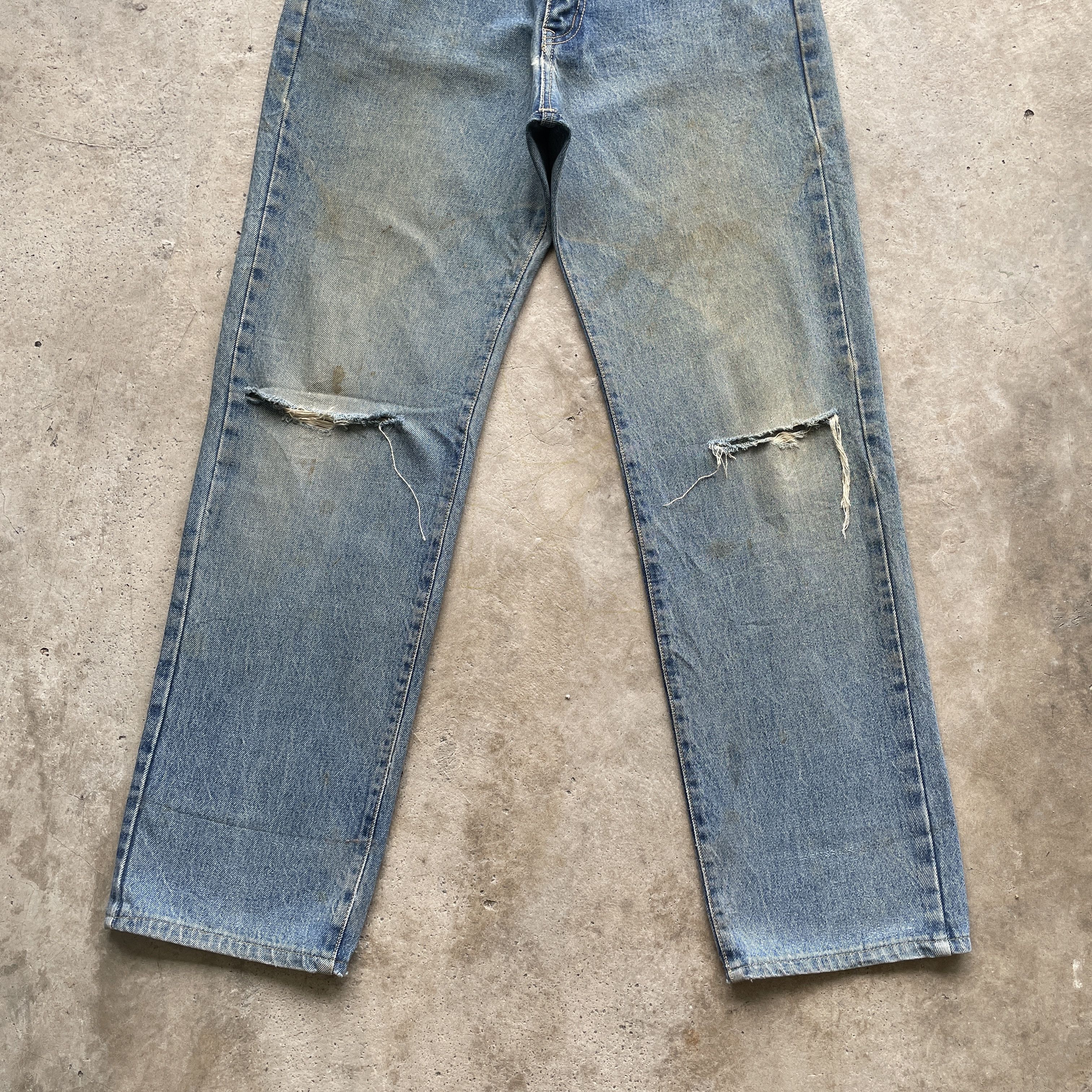 Edwin × Vintage 90s EDWIN RUSTY JEANS DISTRESSED DENIM FADED PANTS W30 Size US 30 / EU 46 - 4 Thumbnail