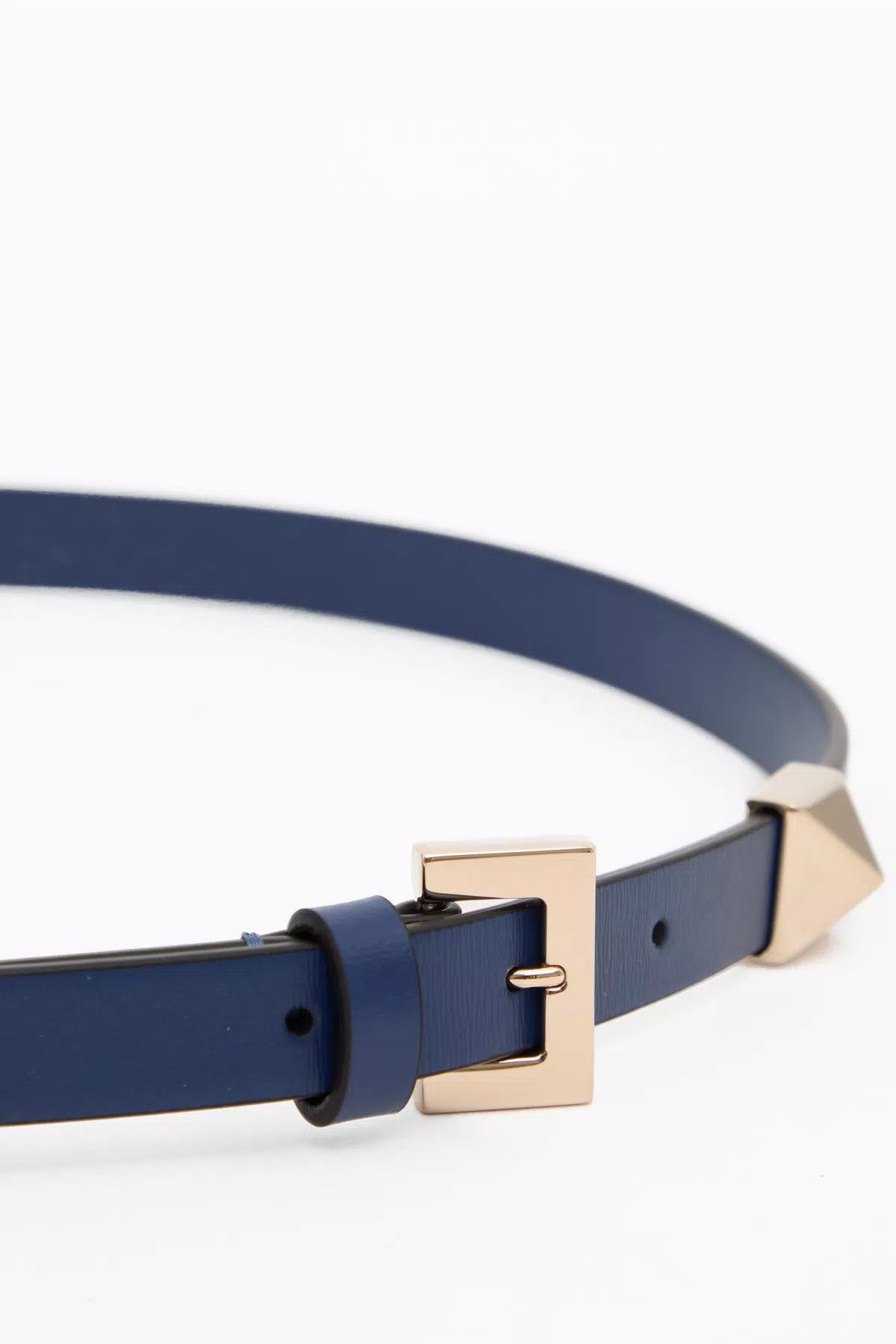 Valentino o1s1wg110426 Size: 080 / Shiny Calfskin Side Stud Belt 15mm Size ONE SIZE - 2 Thumbnail