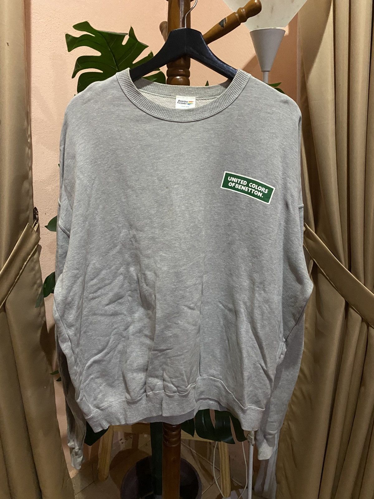 Benetton Vintage Benetton Formula 1 Racing Team Grey Sweatshirt Size US L / EU 52-54 / 3 - 4 Thumbnail