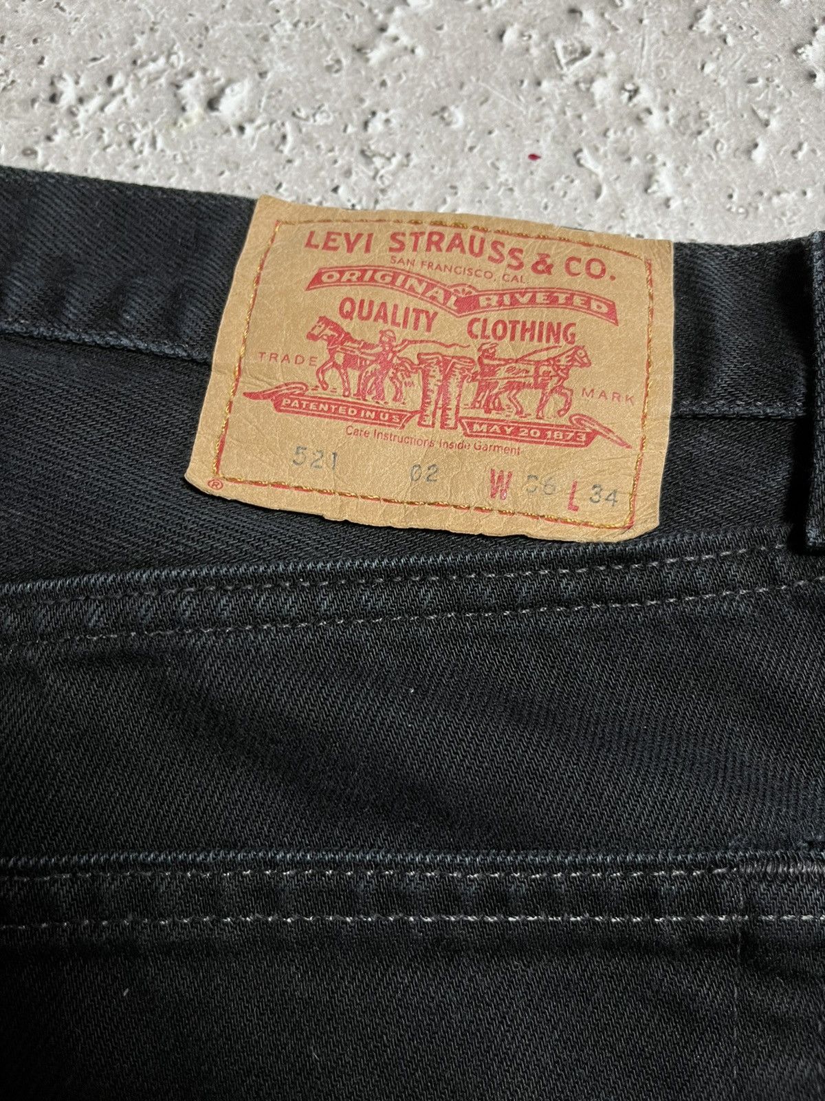 Levi's × Levi's Made & Crafted × Levi's Vintage Clothing Levi’s 521 vintage Baggy Black Jeans Pants Size US 36 / EU 52 - 3 Thumbnail