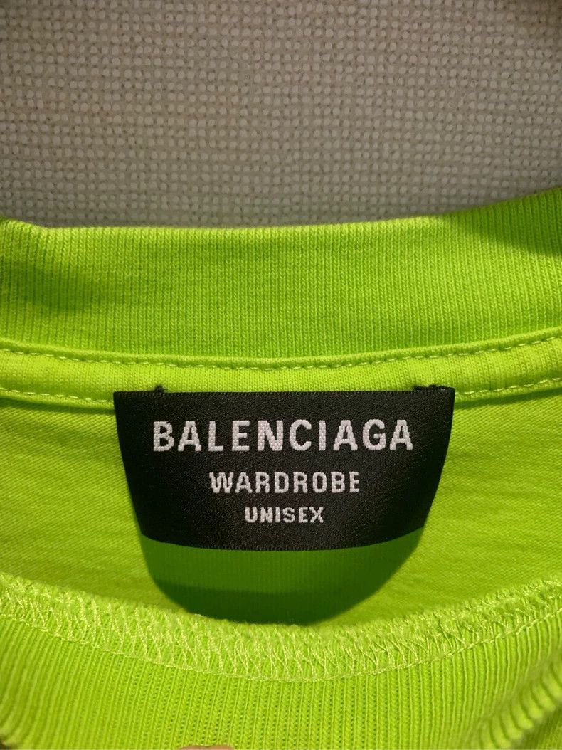 Balenciaga Balenciaga Green Double B embroidered short sleeve 2505-Nex Size US S / EU 44-46 / 1 - 5 Thumbnail