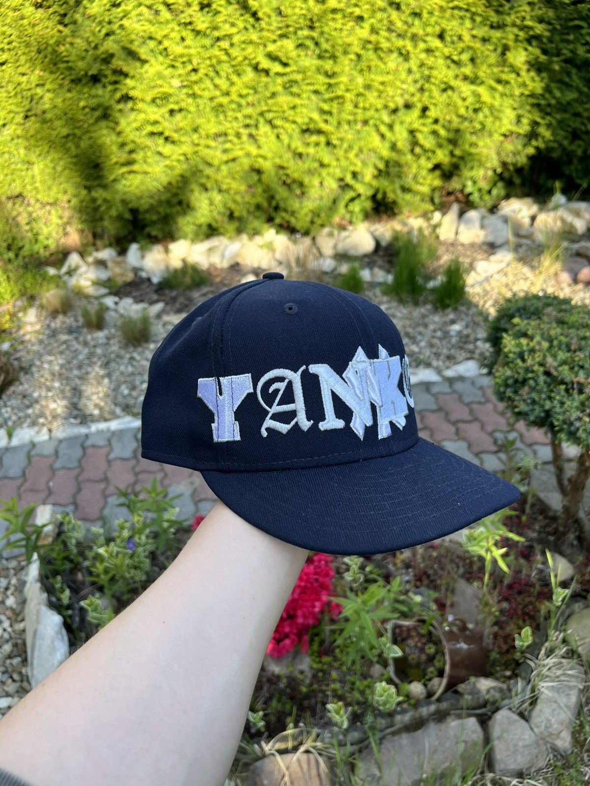 New Era × New York Yankees New era NYC New York Yankees snapback hat cap y2k big logo Size ONE SIZE - 2 Thumbnail