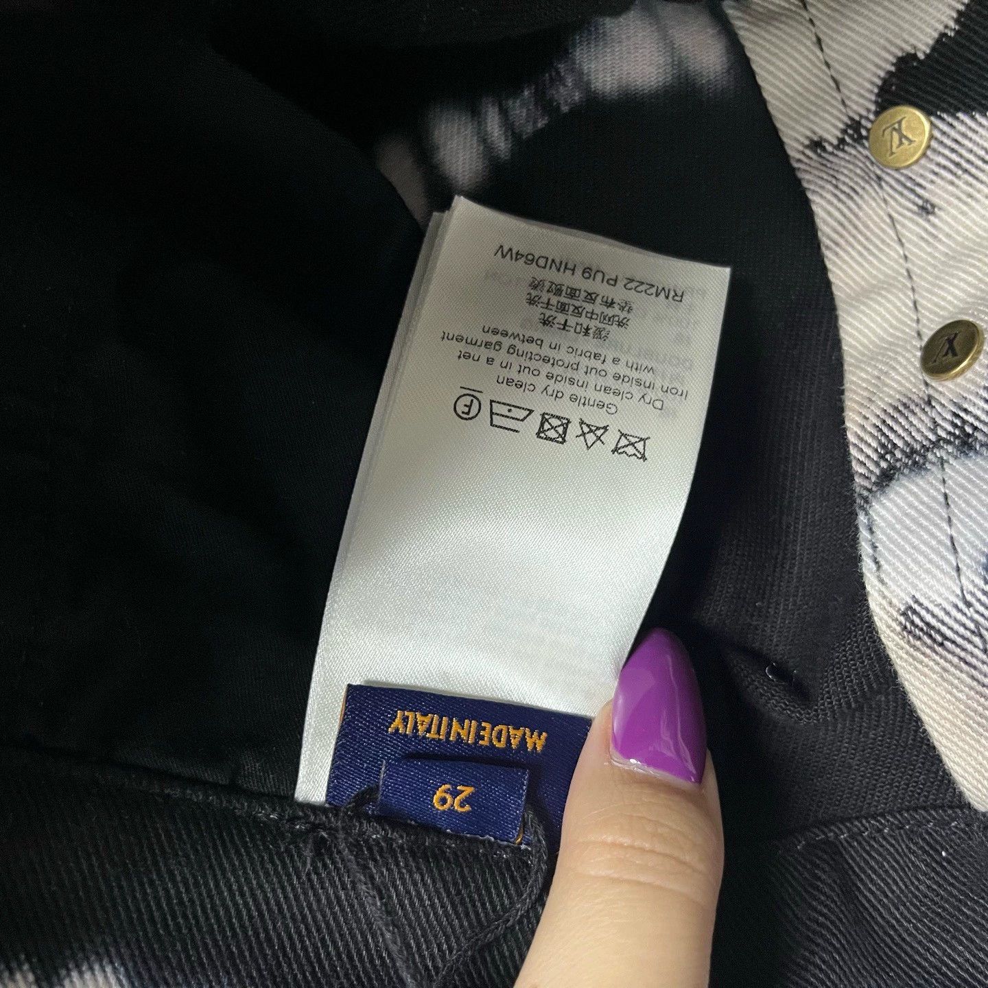 Louis Vuitton louis vuitton black tie-dye flare jeans Size US 29 - 5 Thumbnail