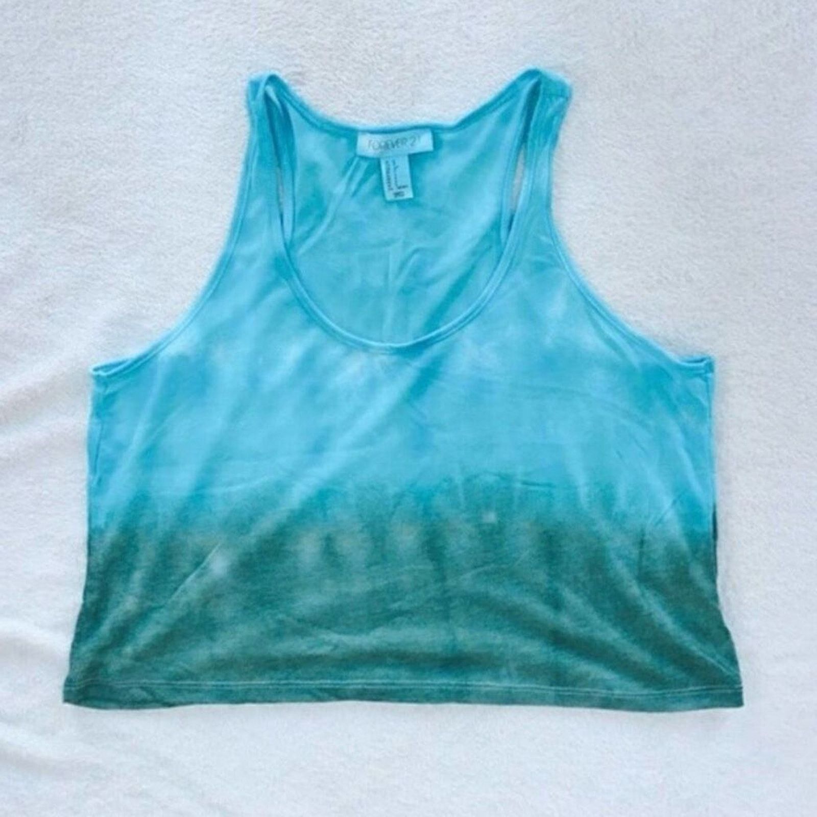 Forever 21 Forever 21 Blue & Green Tie-Dye Tank Top | Sz S Size S / US 4 / IT 40 - 2 Thumbnail