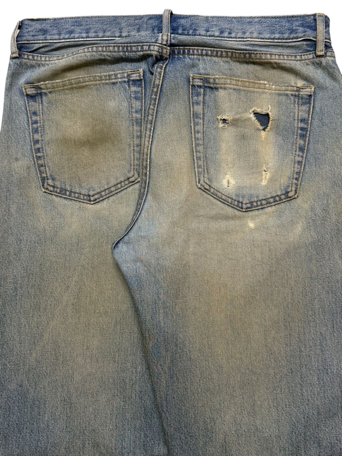 Uniqlo Vintage Y2K Japanese Uniqlo Mud Wash Distressed Straight Leg Size US 32 / EU 48 - 6 Thumbnail