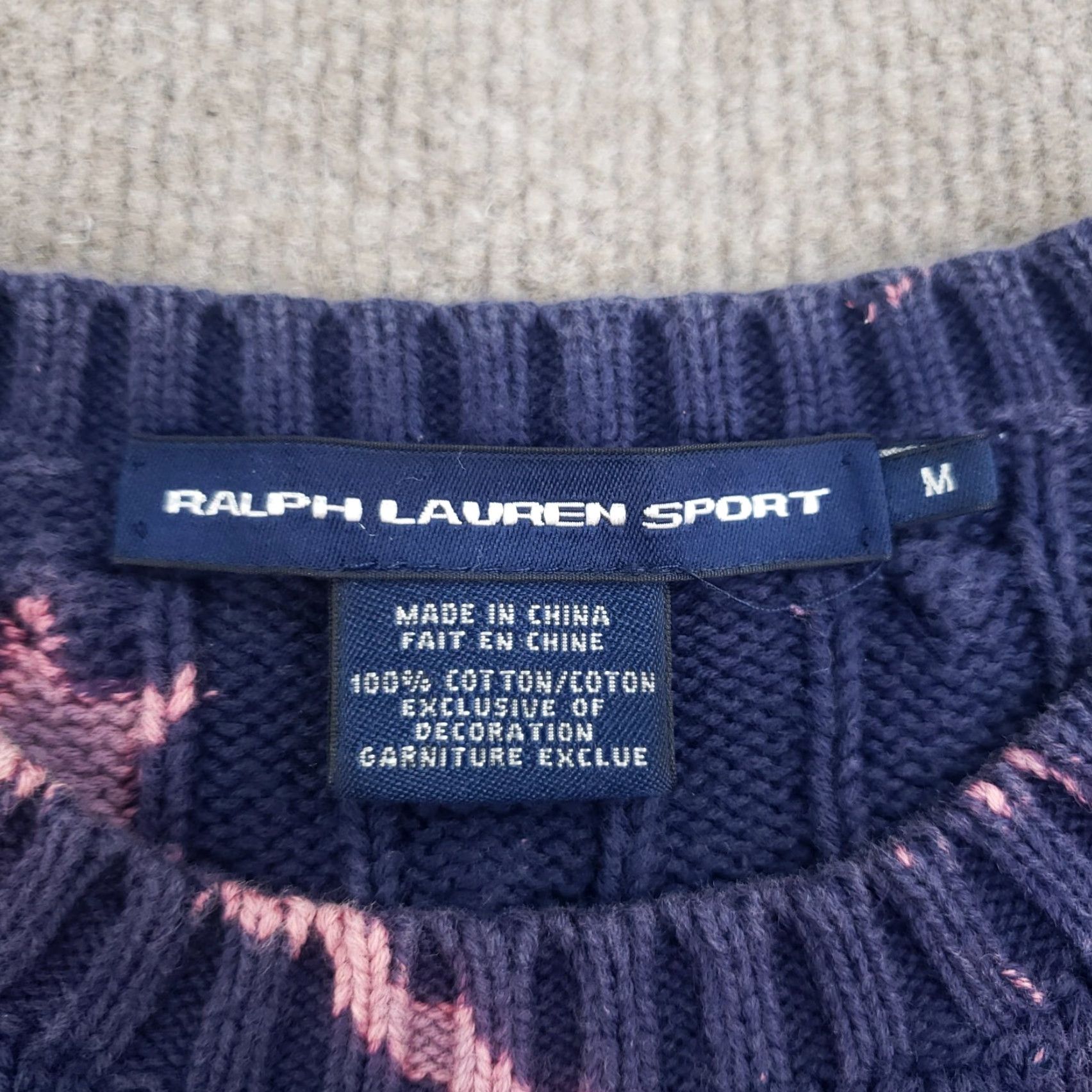 Polo Ralph Lauren Ralph Lauren Boys Sweater Medium Extra Large Blue Crew Neck Long Sleeve Cable Bleached Size US M / EU 48-50 / 2 - 5 Thumbnail