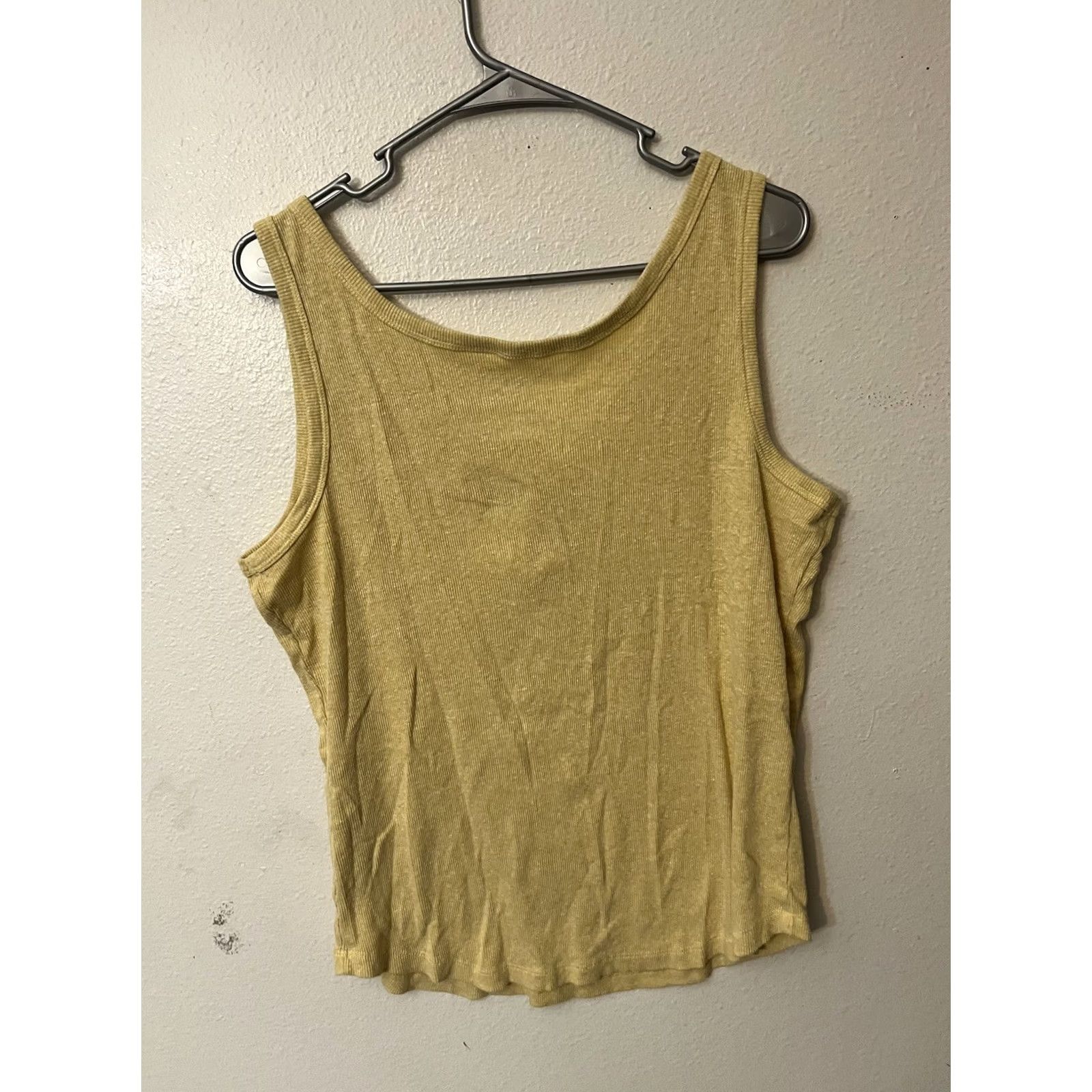 Vintage Sonoma Blouse XL Yellow Henley Sleeveless V Neck Button Accents Women's Size XL / US 12-14 / IT 48-50 - 3 Thumbnail