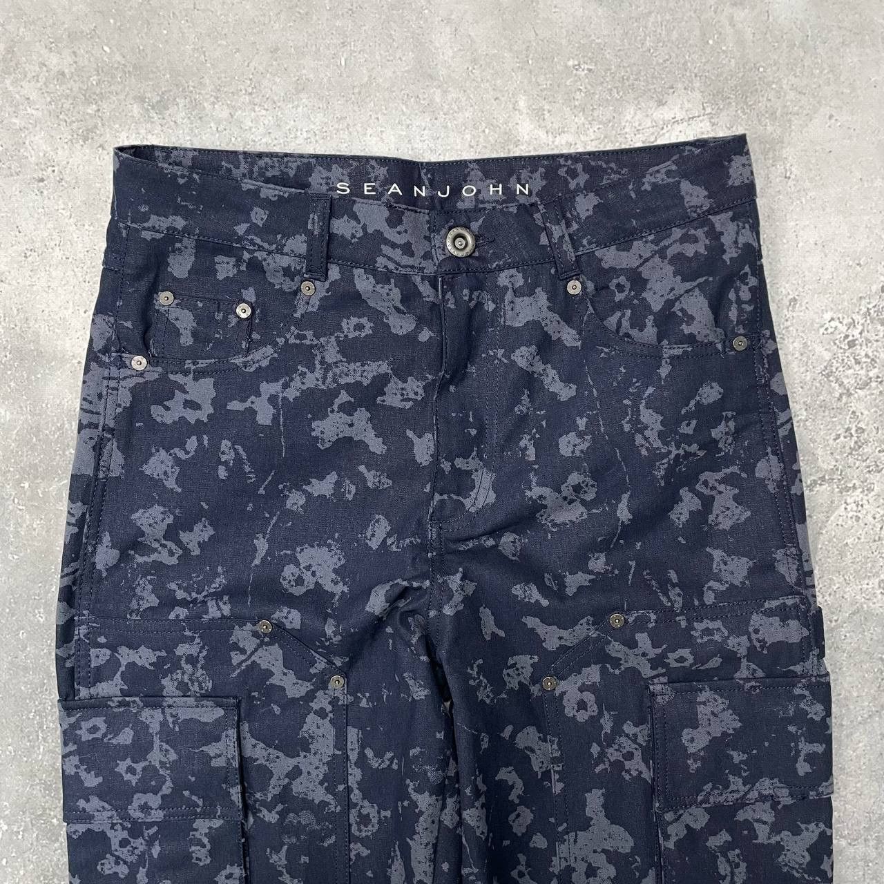 Sean John Sean John Script Logo Floral Camouflage Cargo Knee Pants Size US 32 / EU 48 - 4 Thumbnail