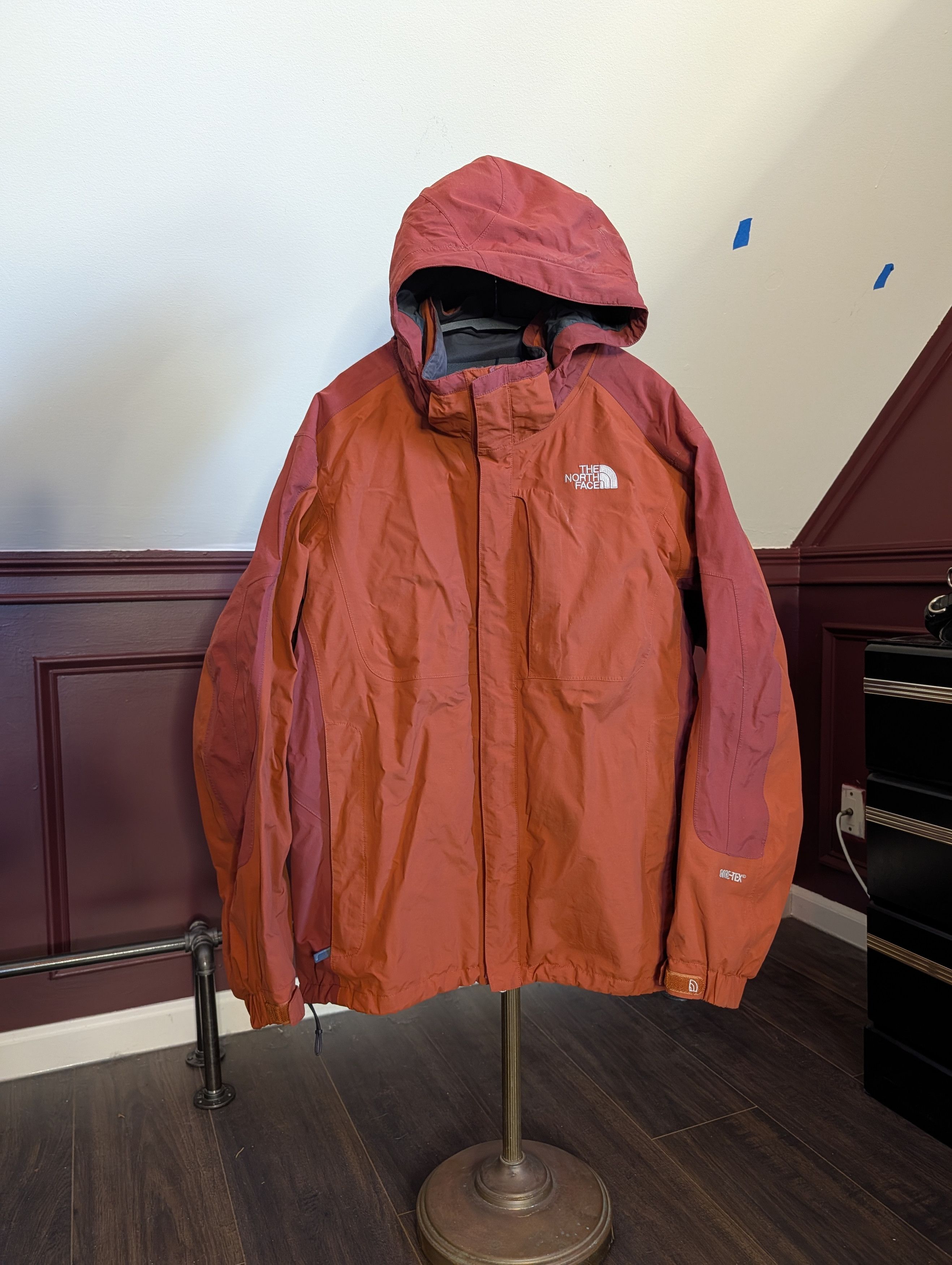 The North Face GORE TEX Orange 2005 Zip-Up Parka Coat Nylon Shell Size US XL / EU 56 / 4 - 1 Thumbnail