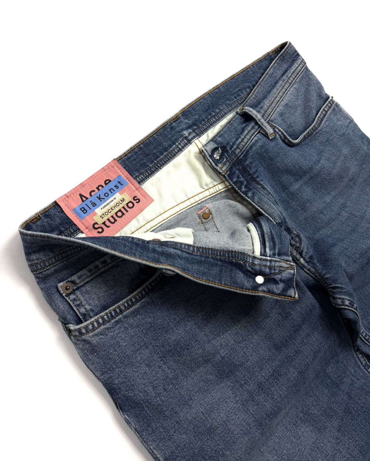 Acne Studios Acne Studios Slim Tapered Jeans North Mid Blue Denim Vintage Size US 33 - 7 Thumbnail