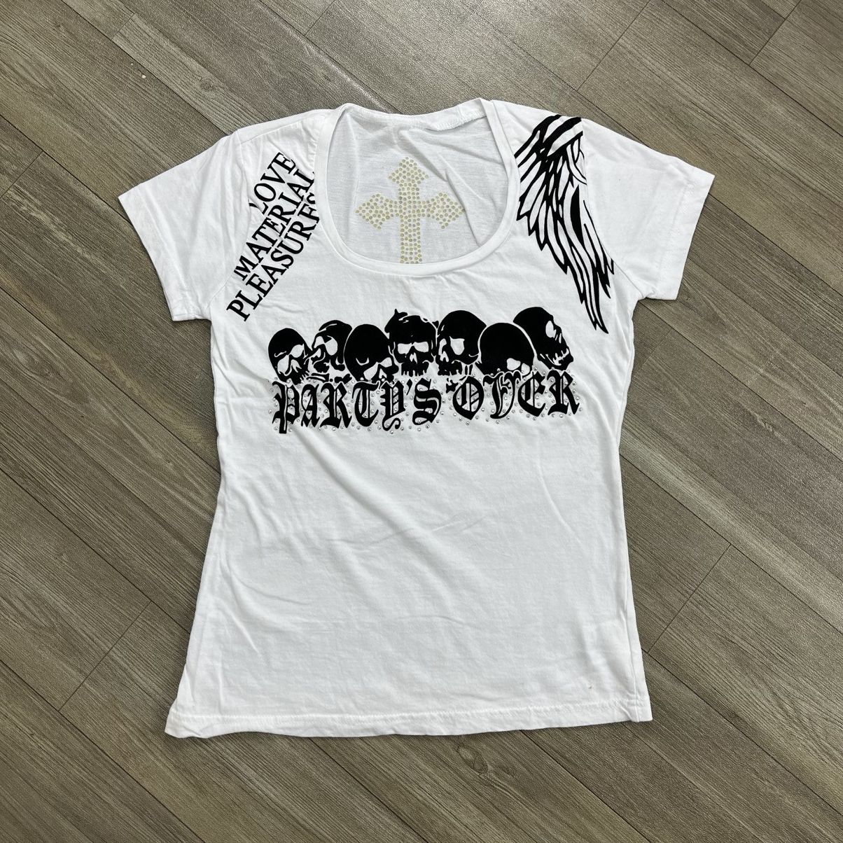 Hysteric Glamour 2000s D.I.A Skulls Cross Grunge Gothic Ifsix Lgb Style Tee Size S / US 4 / IT 40 - 1 Thumbnail