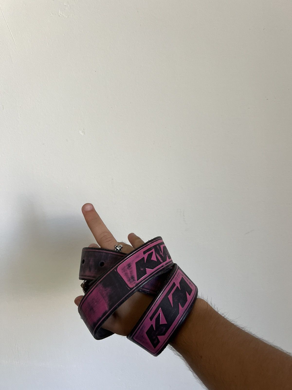 Japanese Brand Vintage lil peep style moto racing belt pink KTM y2k Size ONE SIZE - 1 Thumbnail