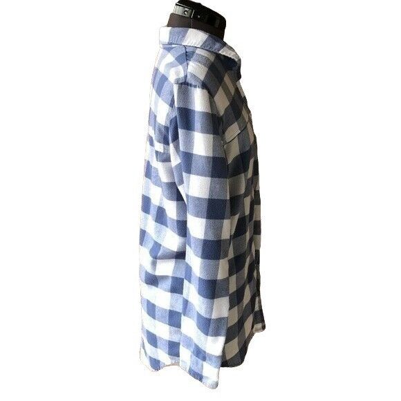 Nordstrom Free Press Nordstrom Women's Blue Plaid Flannel Lounge Sleep Size XS / US 0-2 / IT 36-38 - 4 Thumbnail