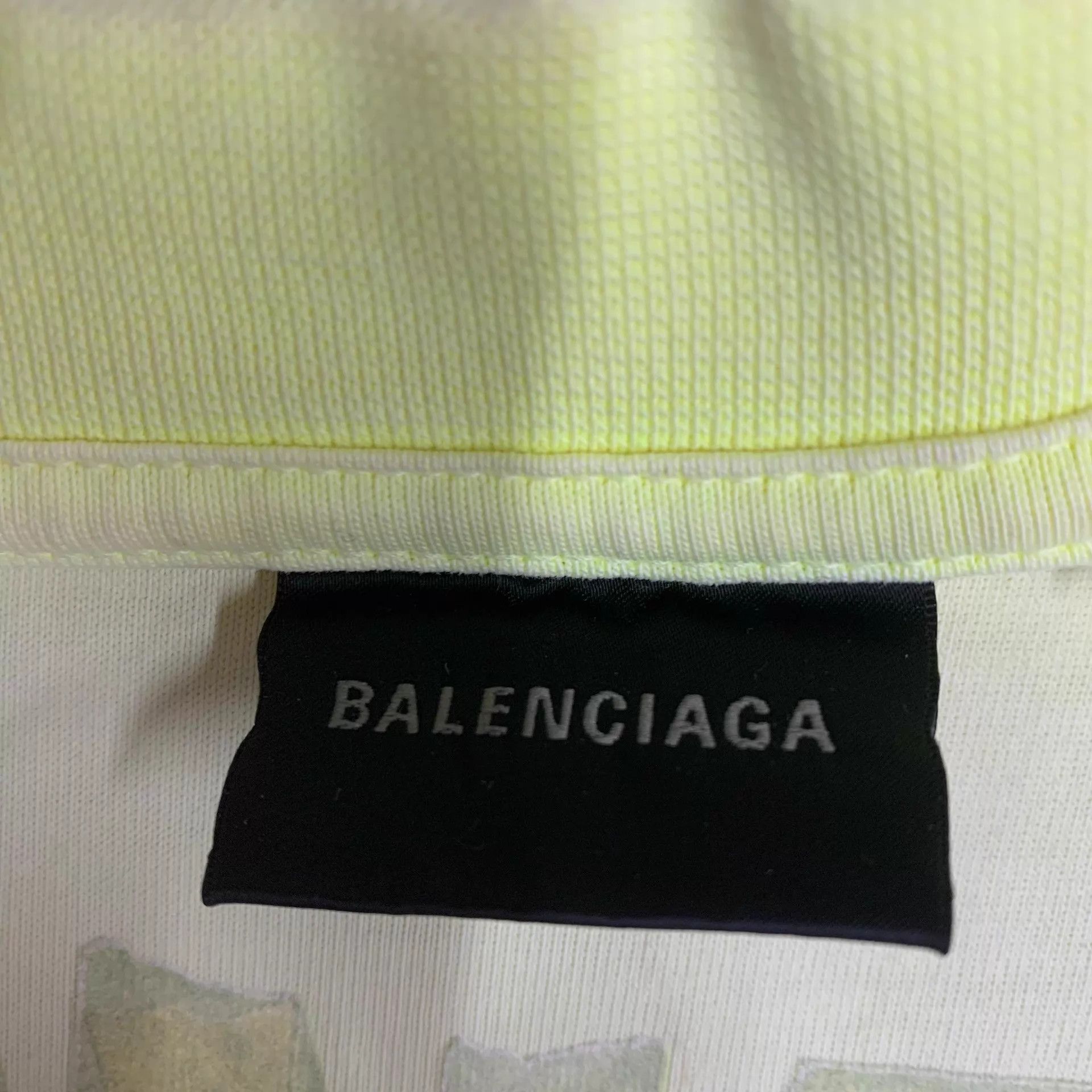 Balenciaga Balenciaga Neon Yellow Tape Vintage Rip S/S Tee S Size US S / EU 44-46 / 1 - 6 Thumbnail