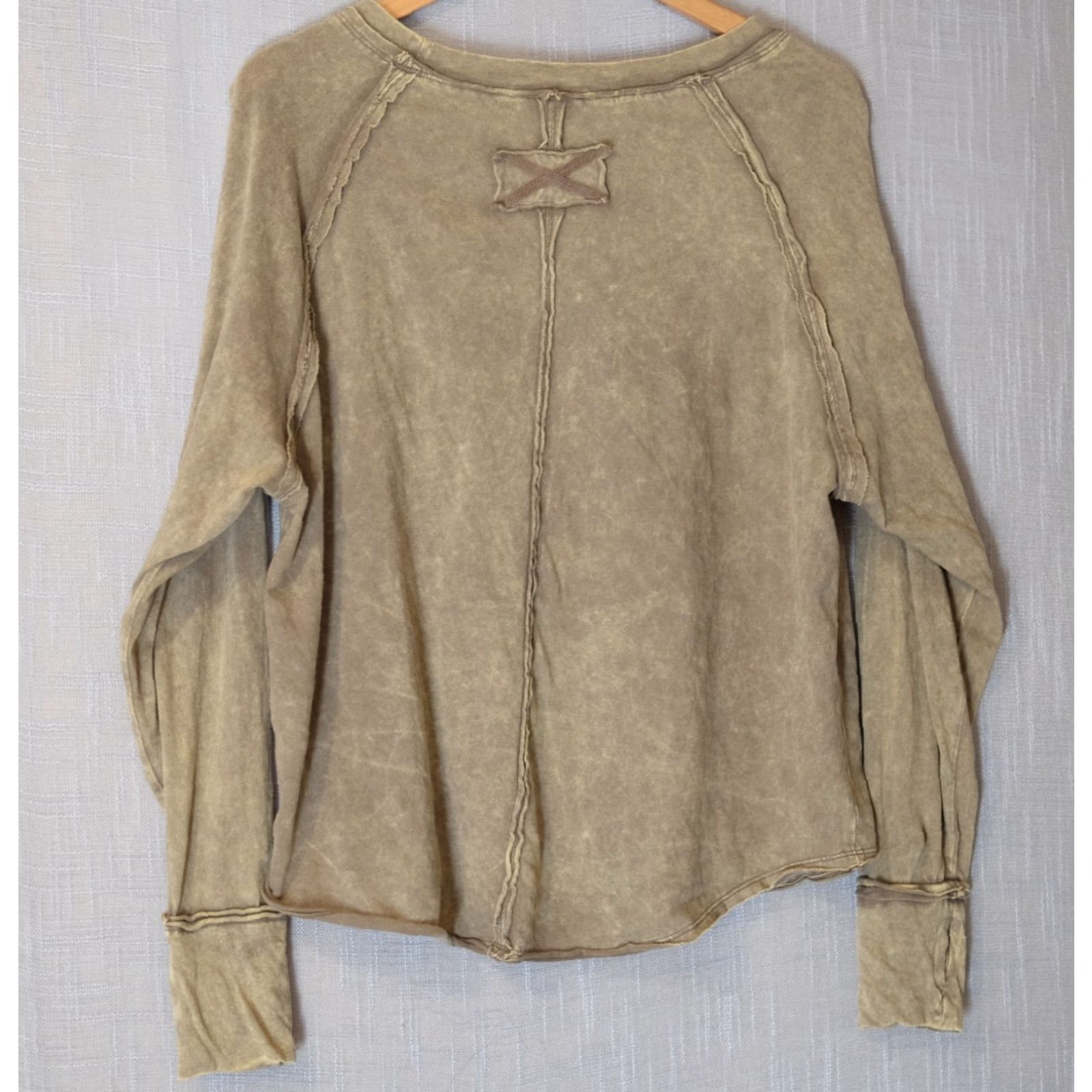 Vintage Zenana Oversized Top Brown Lightweight Thumbholes Women S #A16-2 Size S / US 4 / IT 40 - 6 Thumbnail