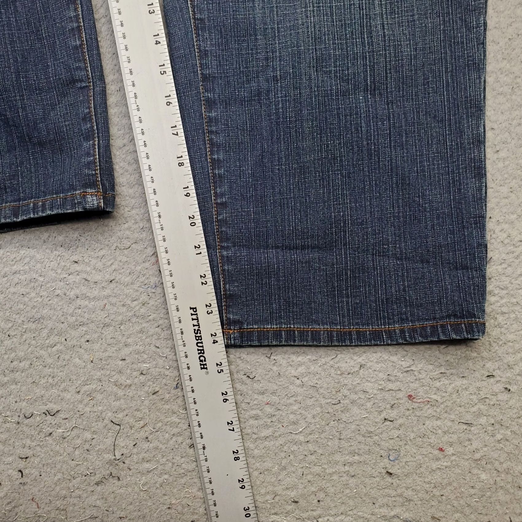 Denime Venezia Jeans Womens 24 Blue Denim Faded Stretch 5-Pockets Low Waist Relaxed Fit Jeans Size 42" / US 20 - 4 Thumbnail