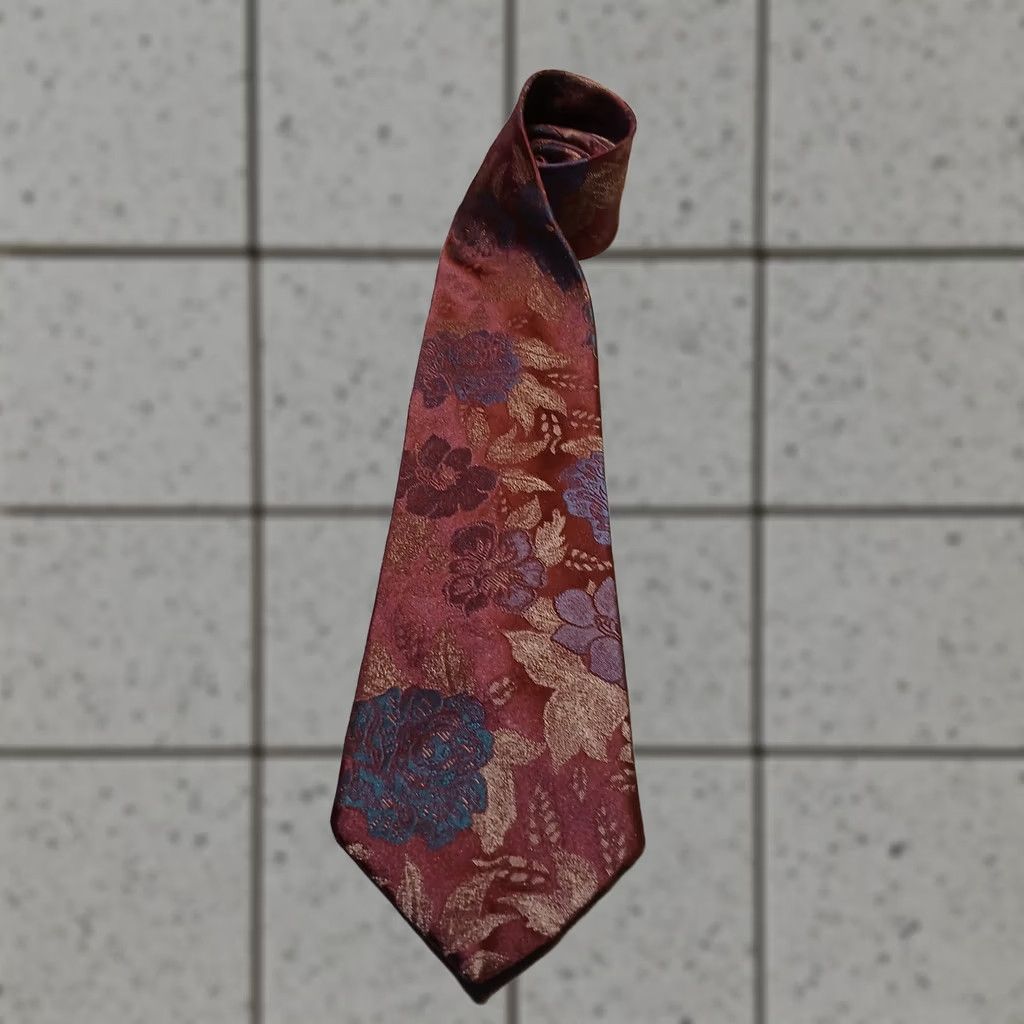 Vintage VINTAGE Wembley Necktie Burgundy Floral Pattern Polyester 58" X 3.5" Mens Tie Red Designer Classic 58"-60" Vintage USA Wembley Mens Neckwear Size ONE SIZE - 1 Thumbnail