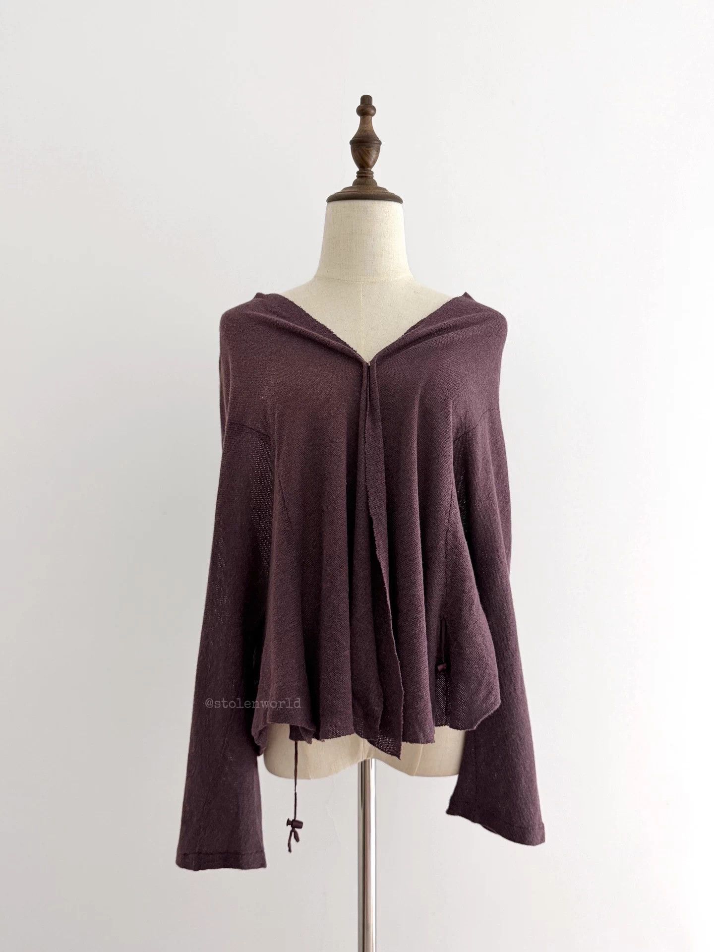 Y's Y's Drawstring Deconstructed Cotton Wool Lightweight Top Size M / US 6-8 / IT 42-44 - 5 Thumbnail