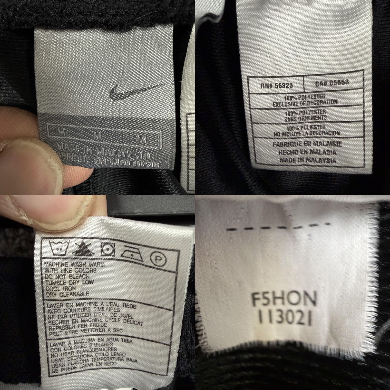 Nike Nike Track Pants Mens M Black Sweatpants Athletic Techwear Y2K Sporty Size US 31 - 8 Thumbnail