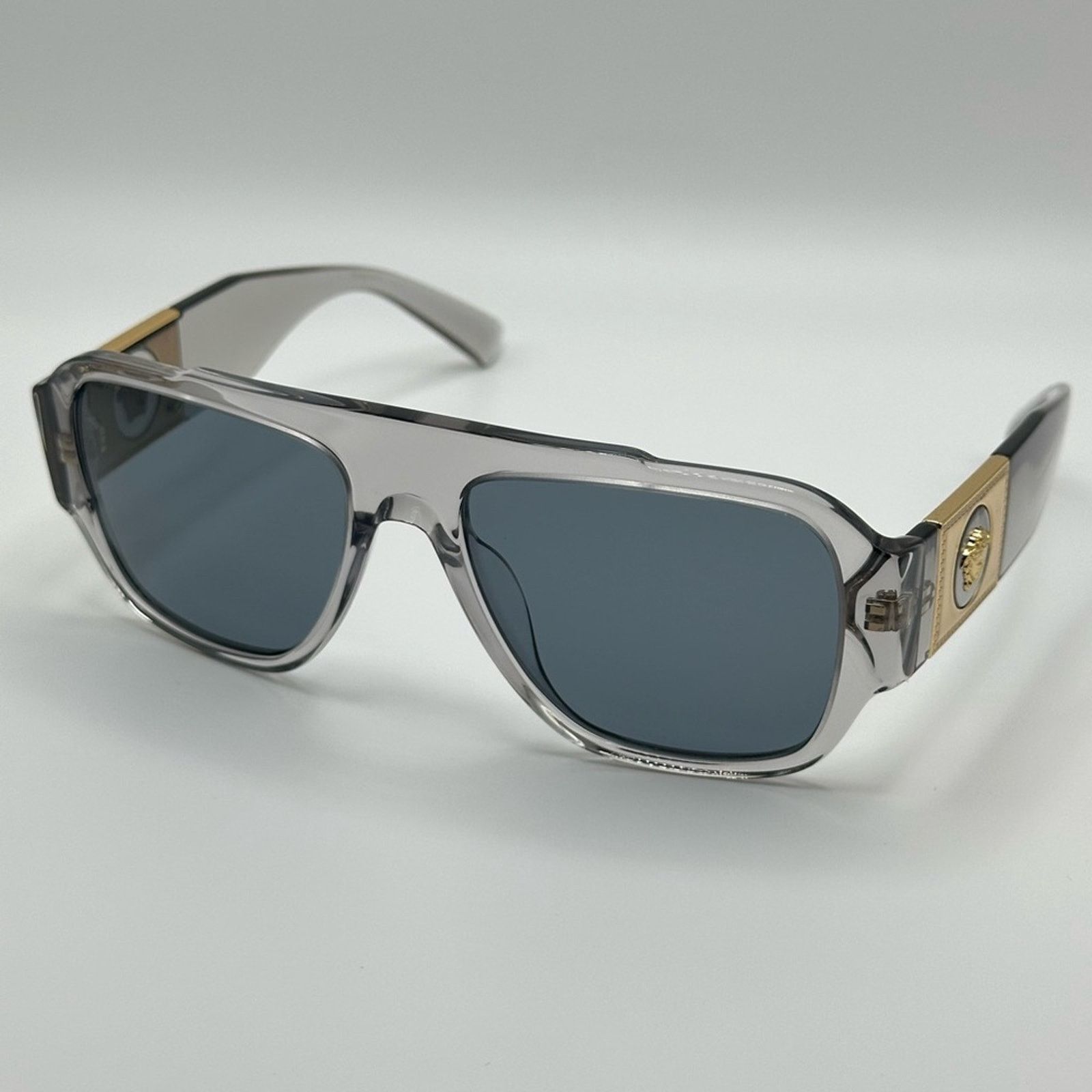 Versace NEW VERSACE VE4436U 530580 Transparent Grey Dark Blue Unisex Size ONE SIZE - 1 Thumbnail