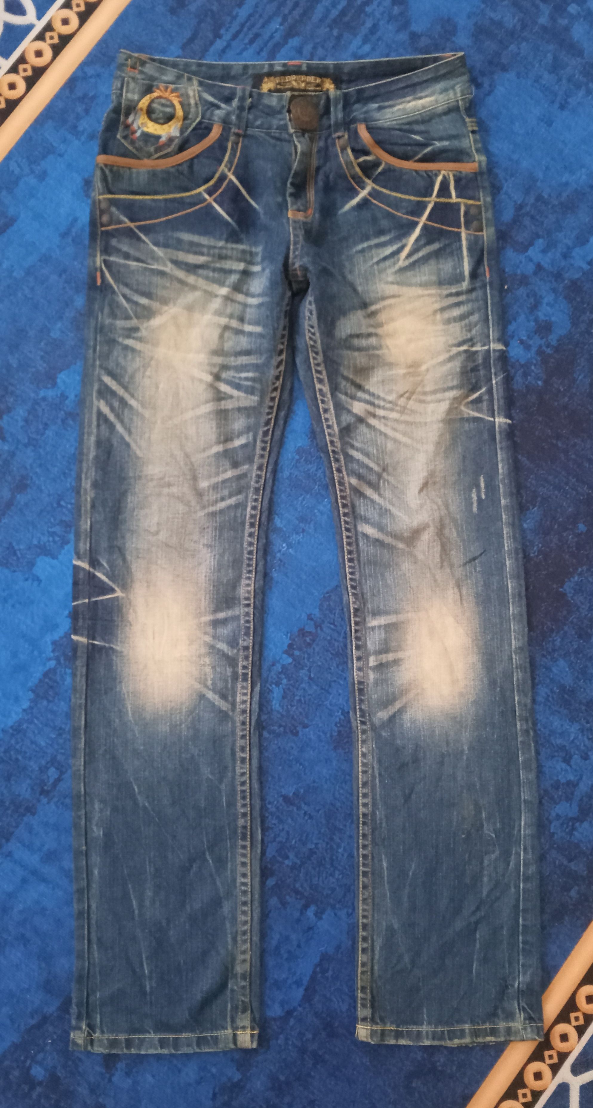 Japanese Brand Red Pepper Rare Design Jeans Size US 33 - 1 Thumbnail