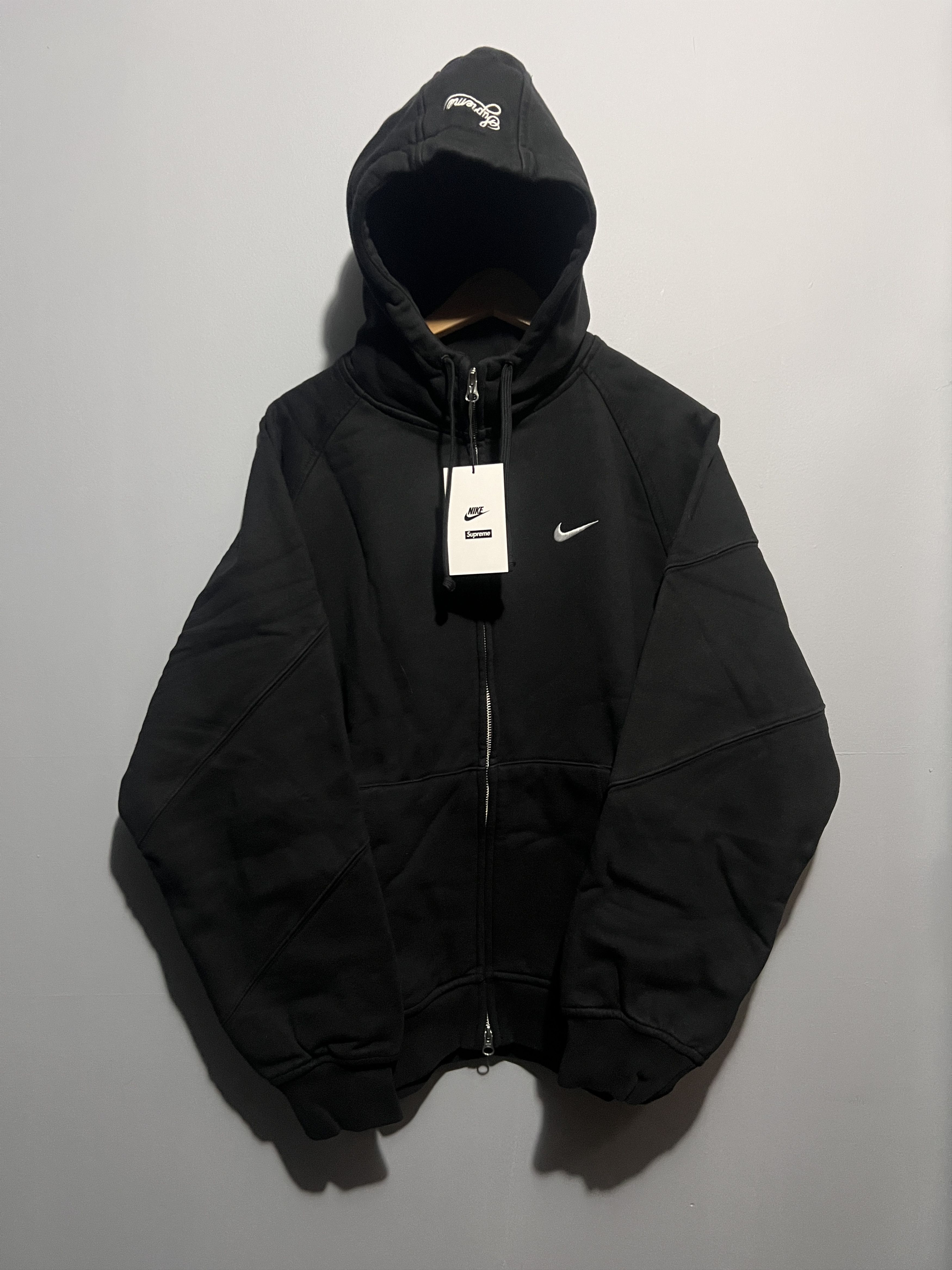 【SUPREME X NIKE】ZIP UP HOODED SWEATSHIRT BLACK - 25SS Supreme Nike Hooded Sweatshirt Black Men's - SS24 - US