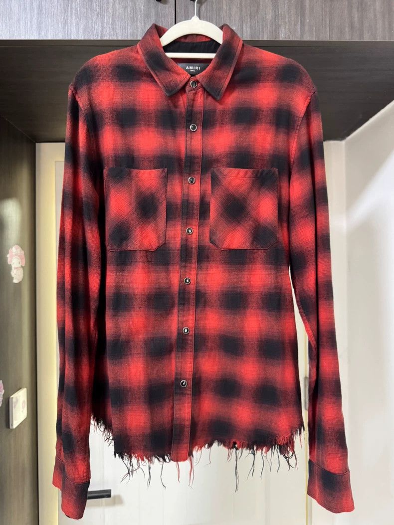 Amiri Amiri red and black checkered shirt Size US S / EU 44-46 / 1 - 1 Thumbnail