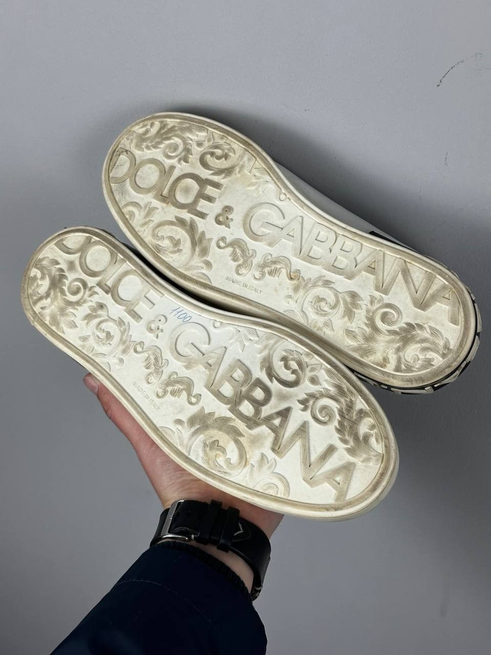 Dolce & Gabbana Dolce & Gabbana Portofino White Sneakers Luxury Leather Size US 10 / EU 43 - 20 Thumbnail