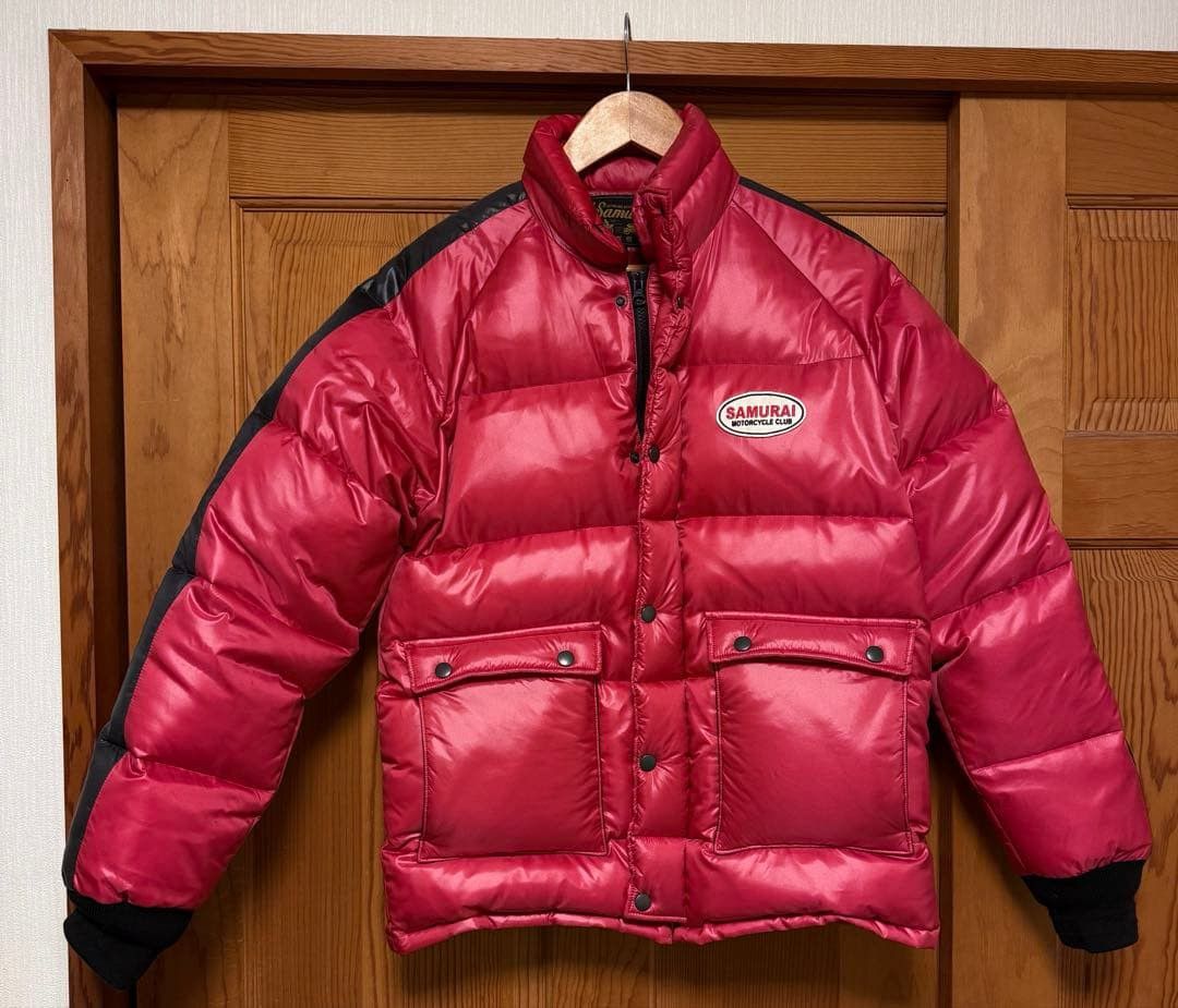 Samurai Jeans SAMURAI JEANS Full Zip Down Jacket Red M Size US M / EU 48-50 / 2 - 1 Thumbnail