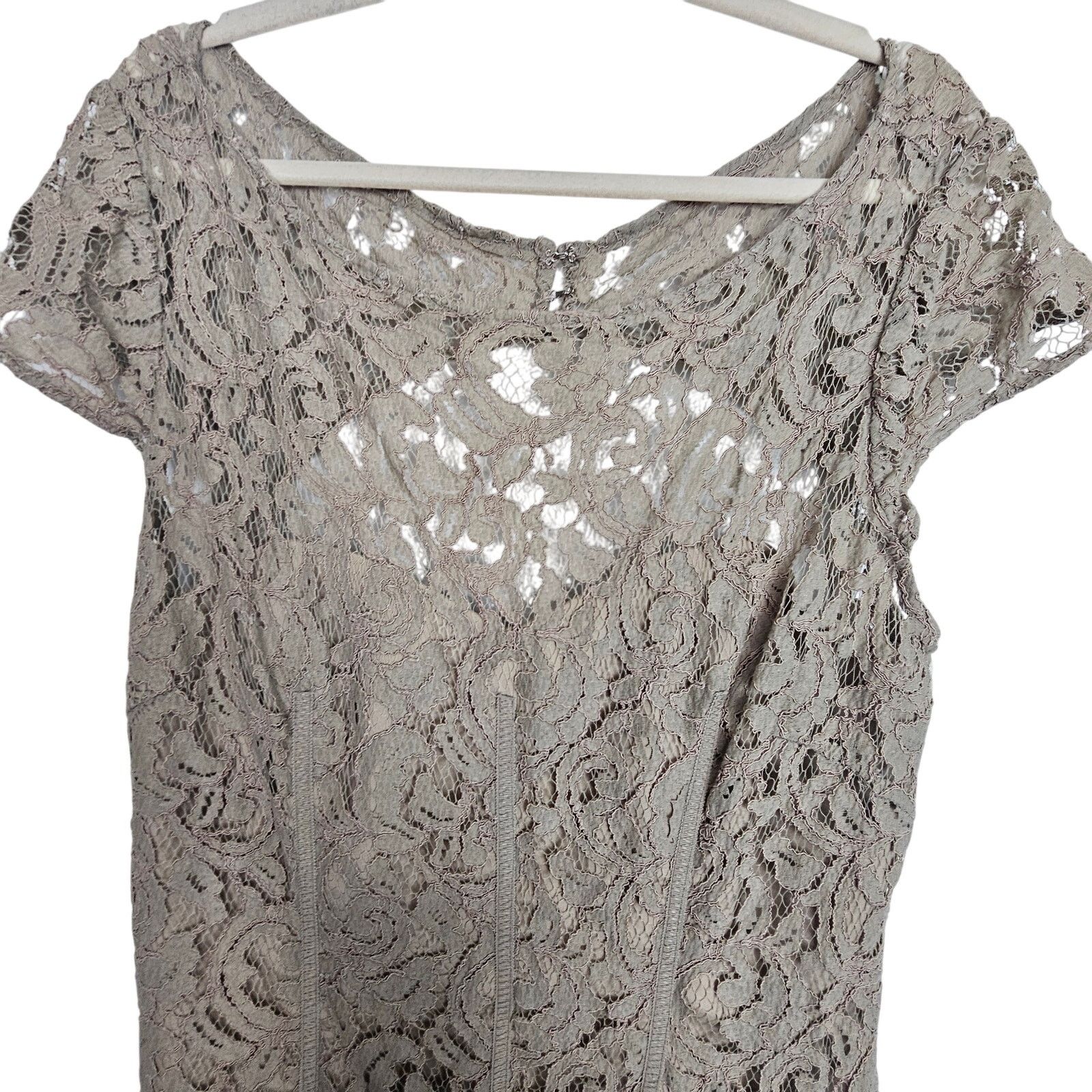 Monique Lhuillier Monique Lhuillier Womens Lace Floral Maxi Dress Fomal Gown Size XL / US 12-14 / IT 48-50 - 2 Thumbnail