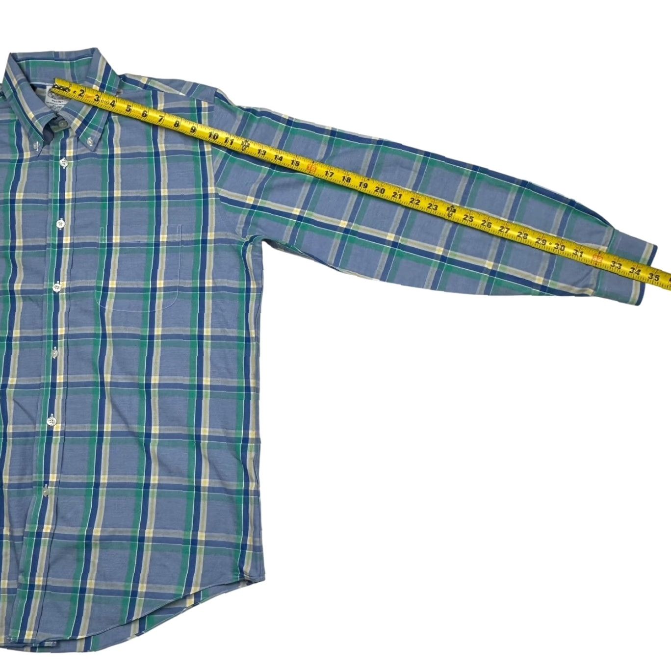 Brooks Brothers Brooks Brothers Men's Regent Cotton Non-Iron L/S Button Shirt Blue Large Size US L / EU 52-54 / 3 - 6 Thumbnail