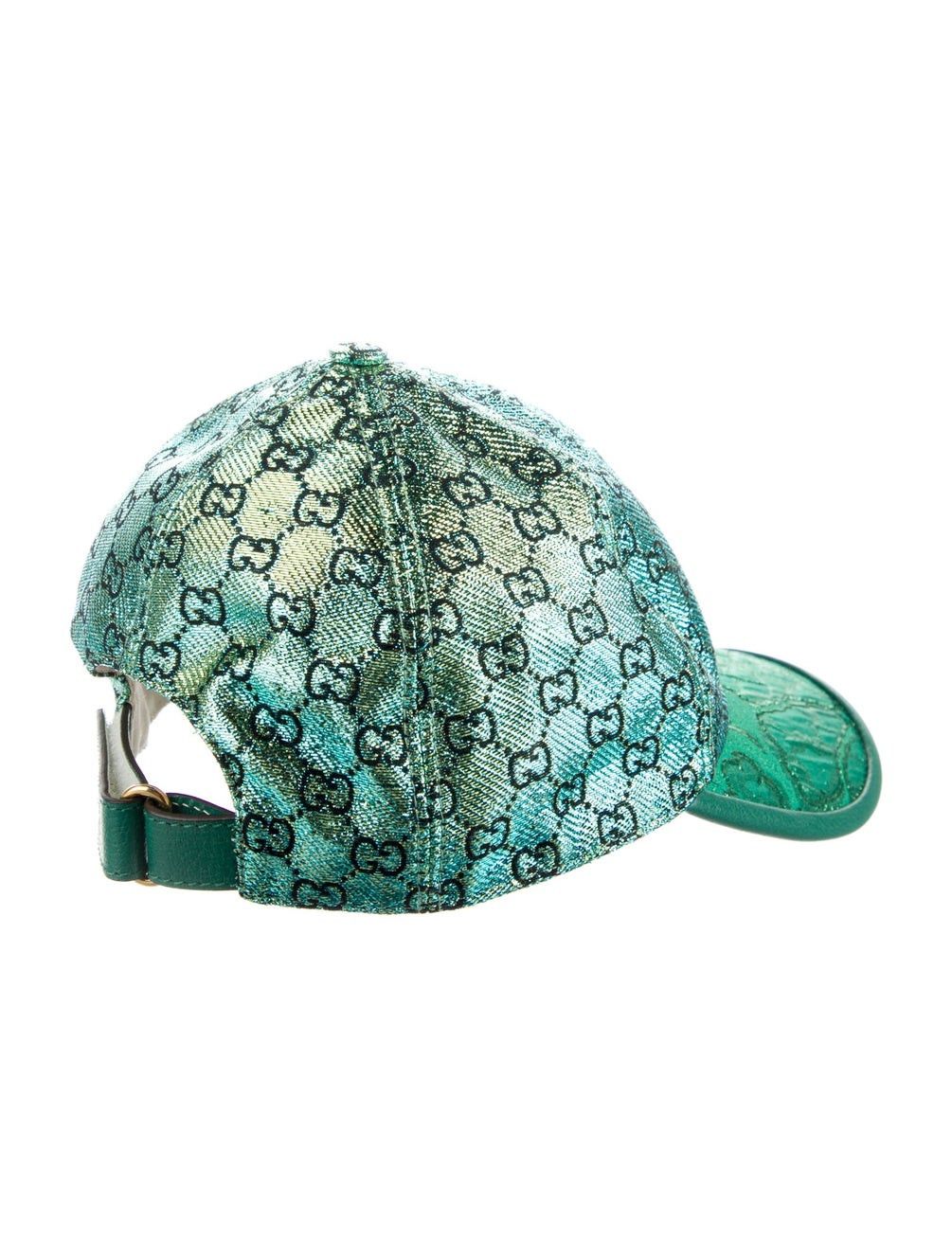 Gucci Gucci GG Lame Jacquard Baseball Cap Green XL Unisex Size ONE SIZE - 3 Thumbnail