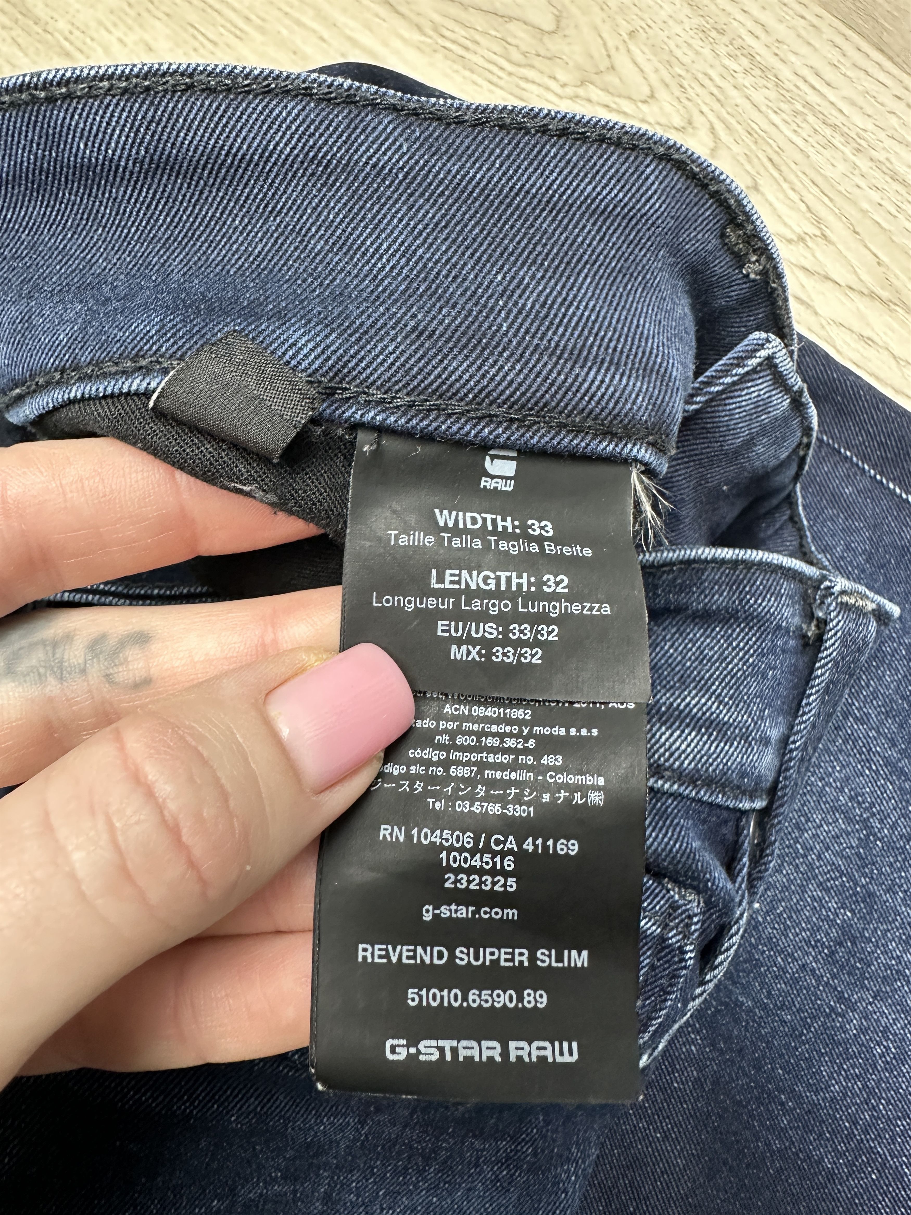 G-Star G Star Raw Mens Revend Super Slim Denim Pants Jeans Size US 33 - 5 Thumbnail