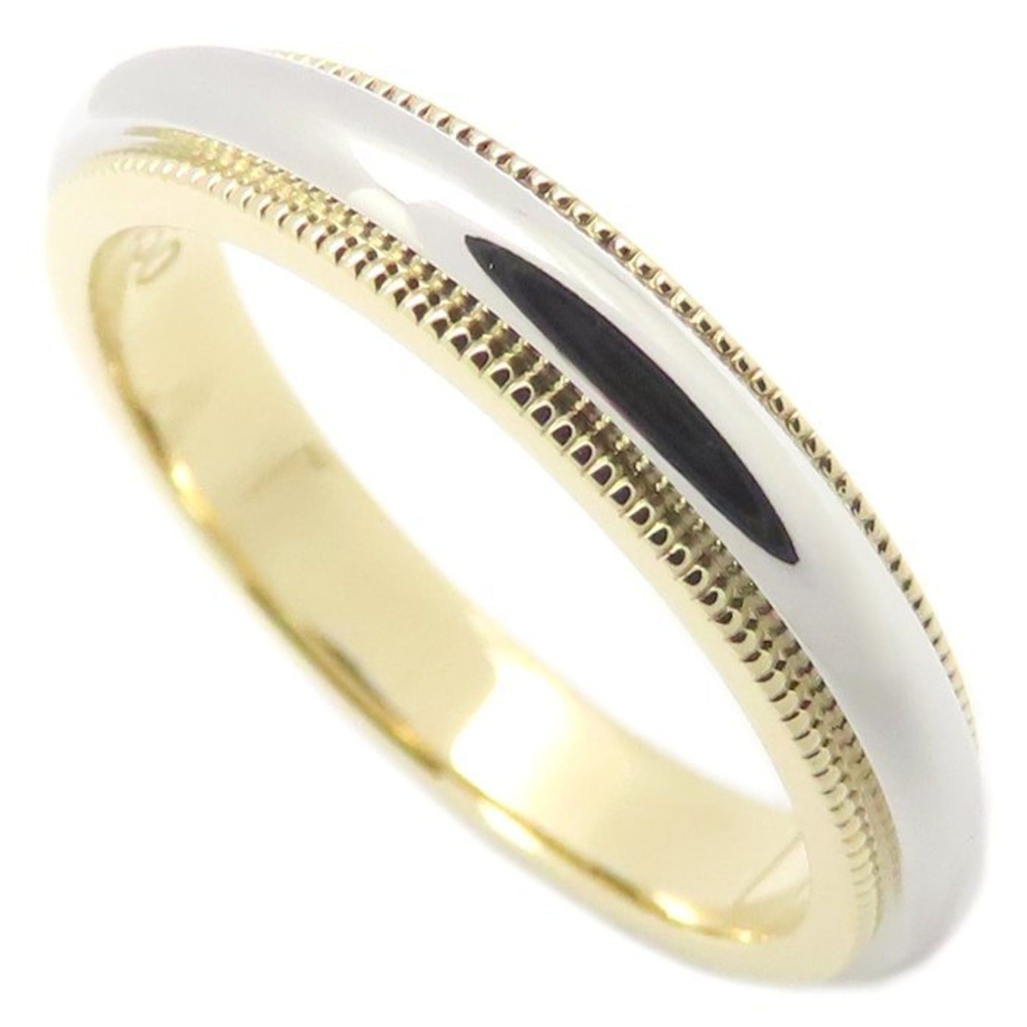 TIFFANY & Co. Tiffany Milgrain Ring Two-Tone 18K Yellow Gold and Pt950 Women's 295147