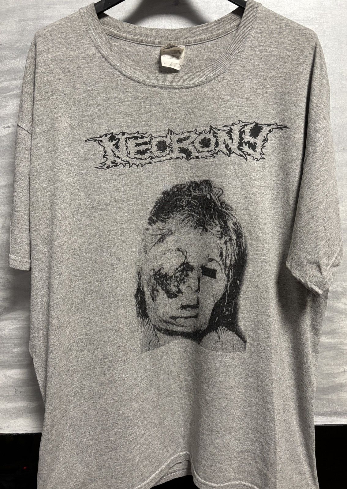 Necrony Decomposing Genitals Death Metal 00s Vintage Tee L