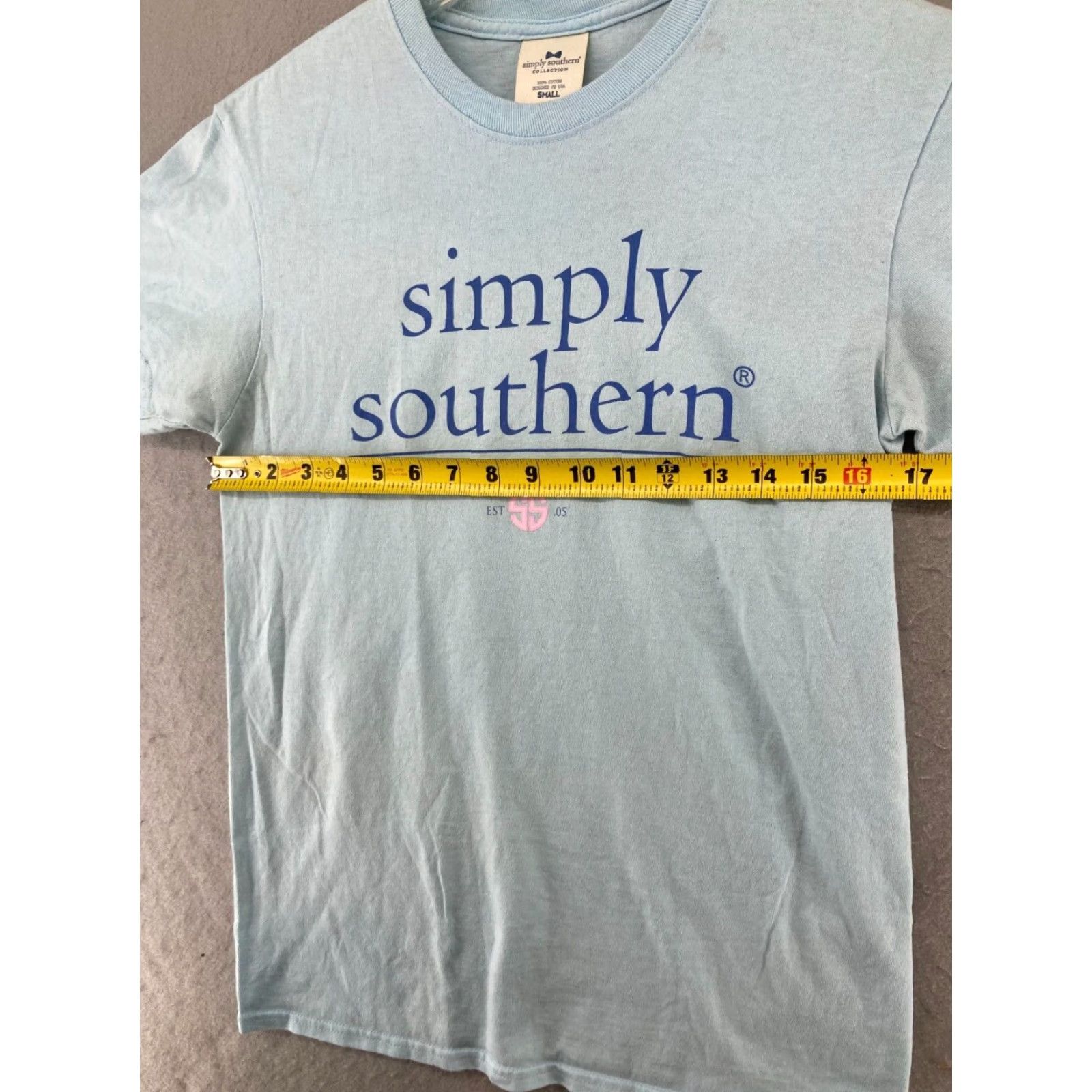 Vintage VINTAGE Simply Southern Women's T-Shirt Large Blue Casual Cotton Butterfly 90s Ladies Size L / US 10 / IT 46 - 3 Thumbnail