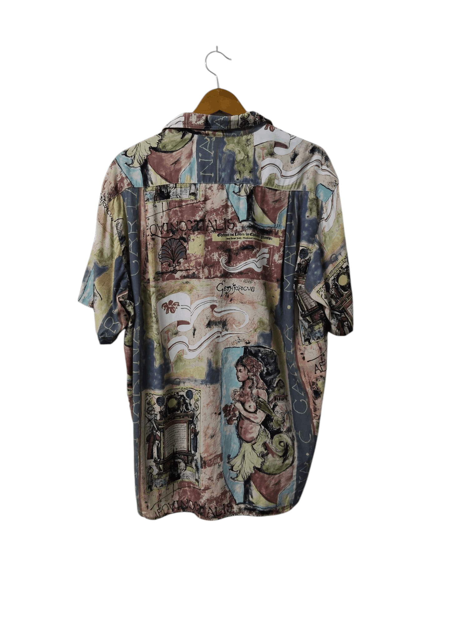 Vintage vintage unique crazy shirt rayon fullprint made in italy Size US L / EU 52-54 / 3 - 2 Thumbnail