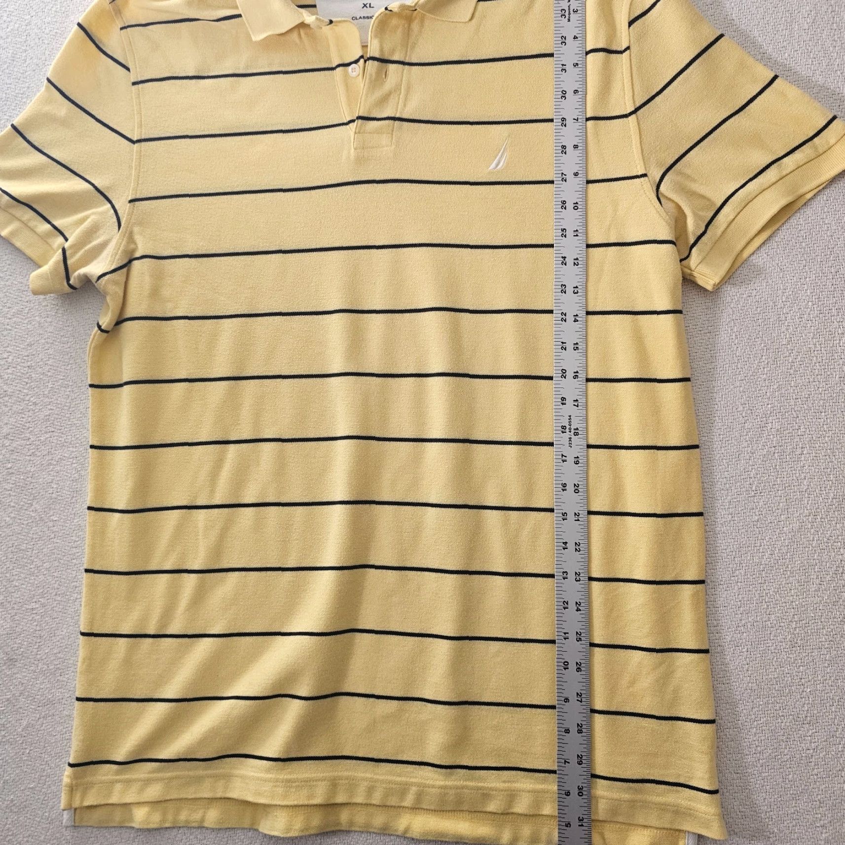 Nautica Nautica Polo Shirt Men's XL Yellow Striped Classic Fit Performance Deck Golf Polo Size US XL / EU 56 / 4 - 5 Thumbnail